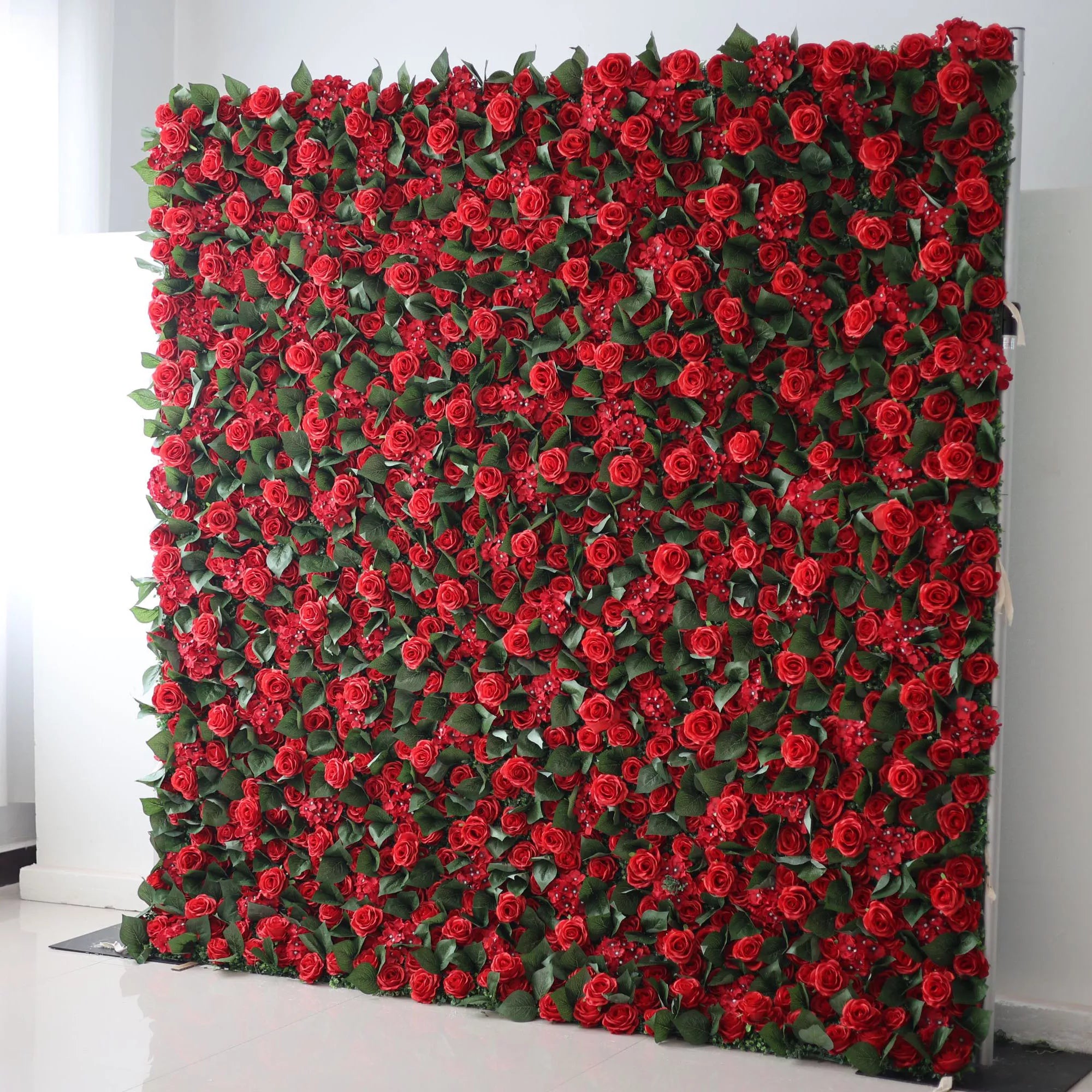 Valar Flowers Roll Up Fabric Artificial Flower Wall Wedding Backdrop, Floral Party Decor, Event Photography-VF-105