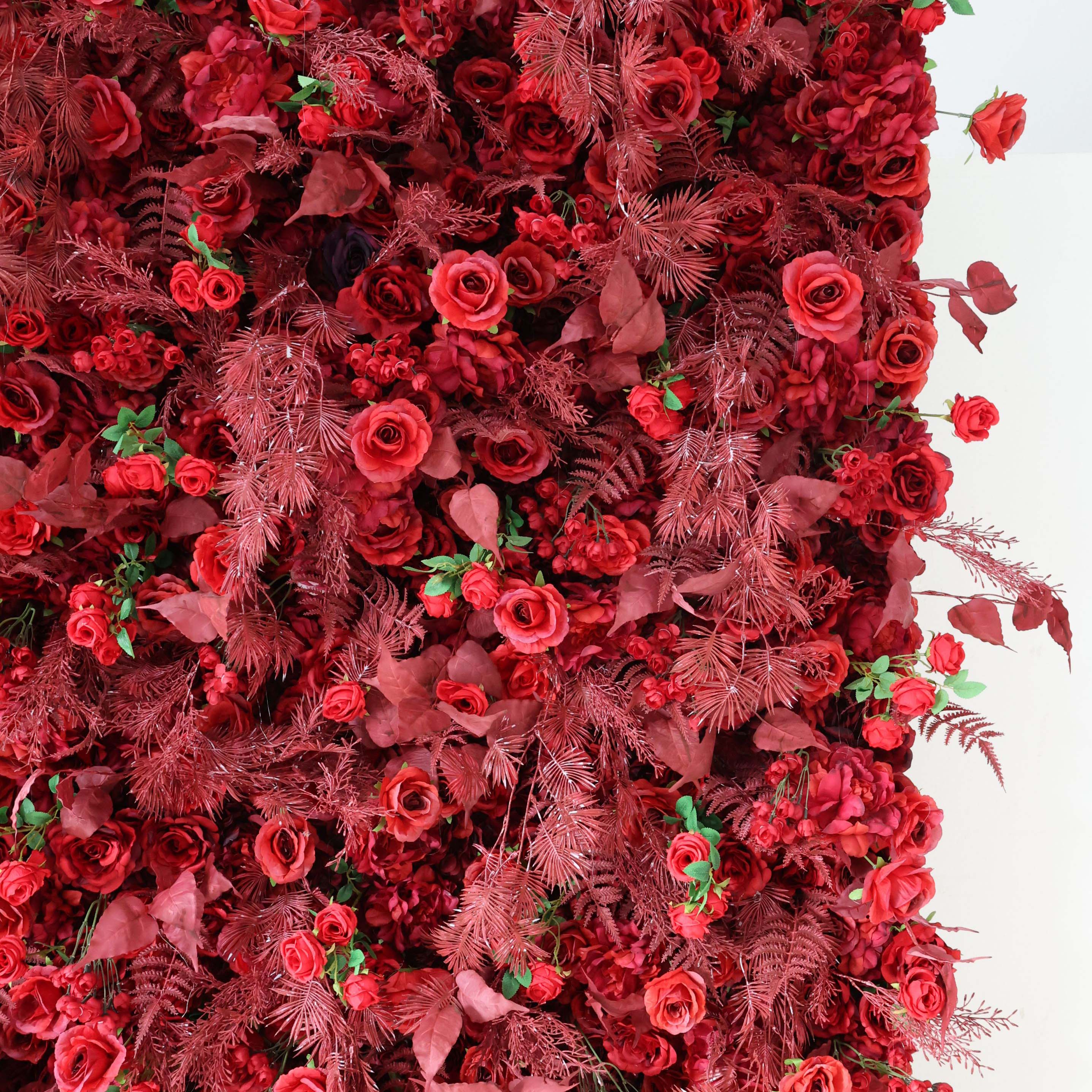 Fleurs Valar enroulables en tissu, mur de fleurs artificielles, toile de fond de mariage, décor de fête florale, photographie d'événement-VF-303 