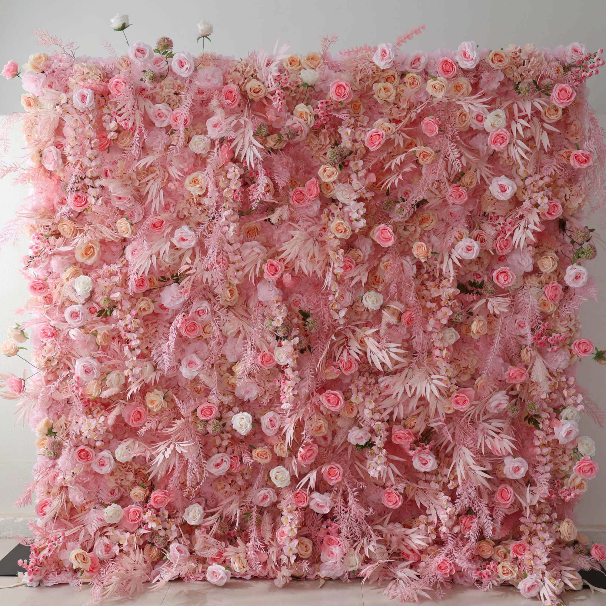 Fleurs Valar enroulables en tissu, mur de fleurs artificielles, toile de fond de mariage, décor de fête florale, photographie d'événement-VF-305 