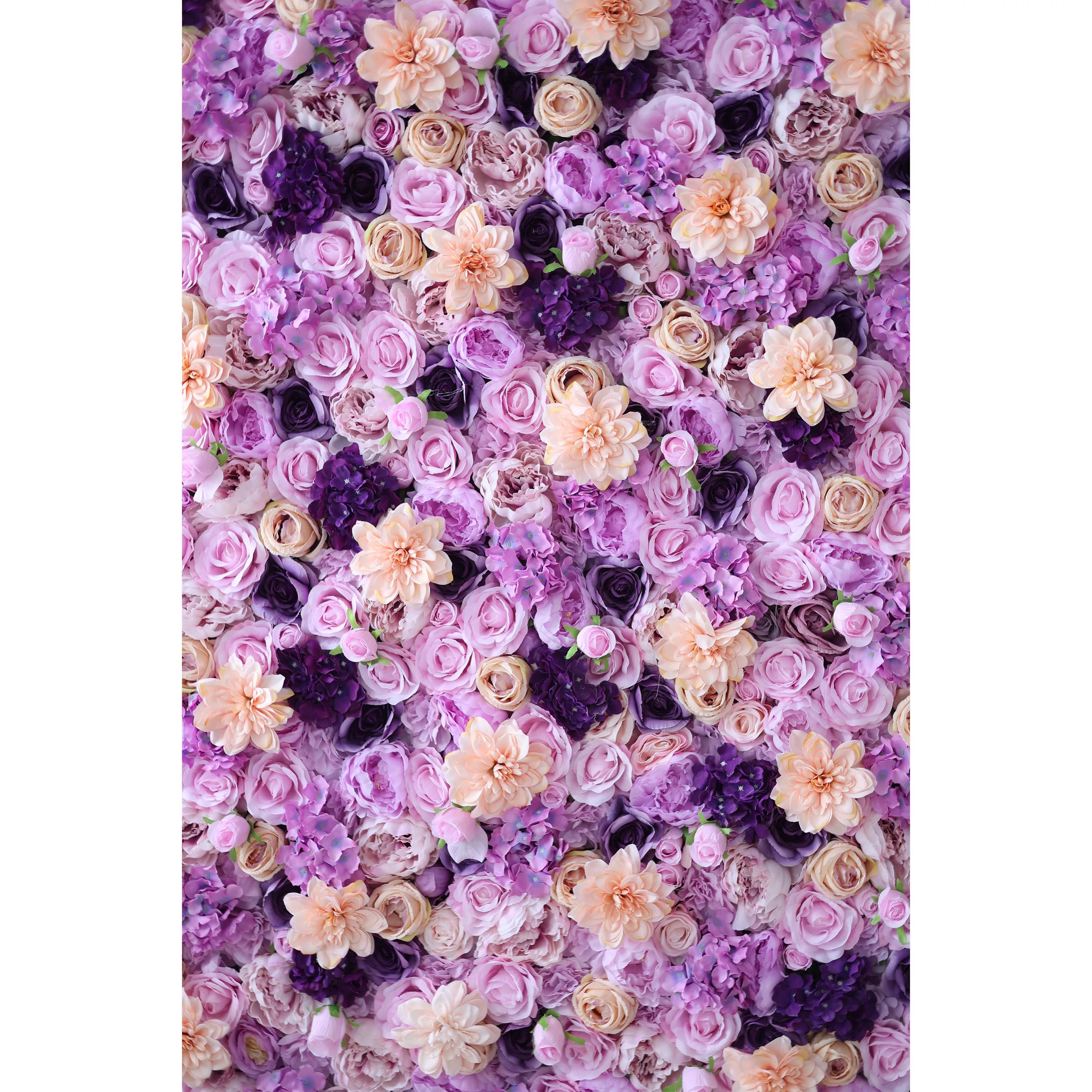 Valar Flowers Lavender Dreamscape : Une symphonie luxuriante de fleurs violettes et pêche – Élégance ultime dans l’art floral-VF-206