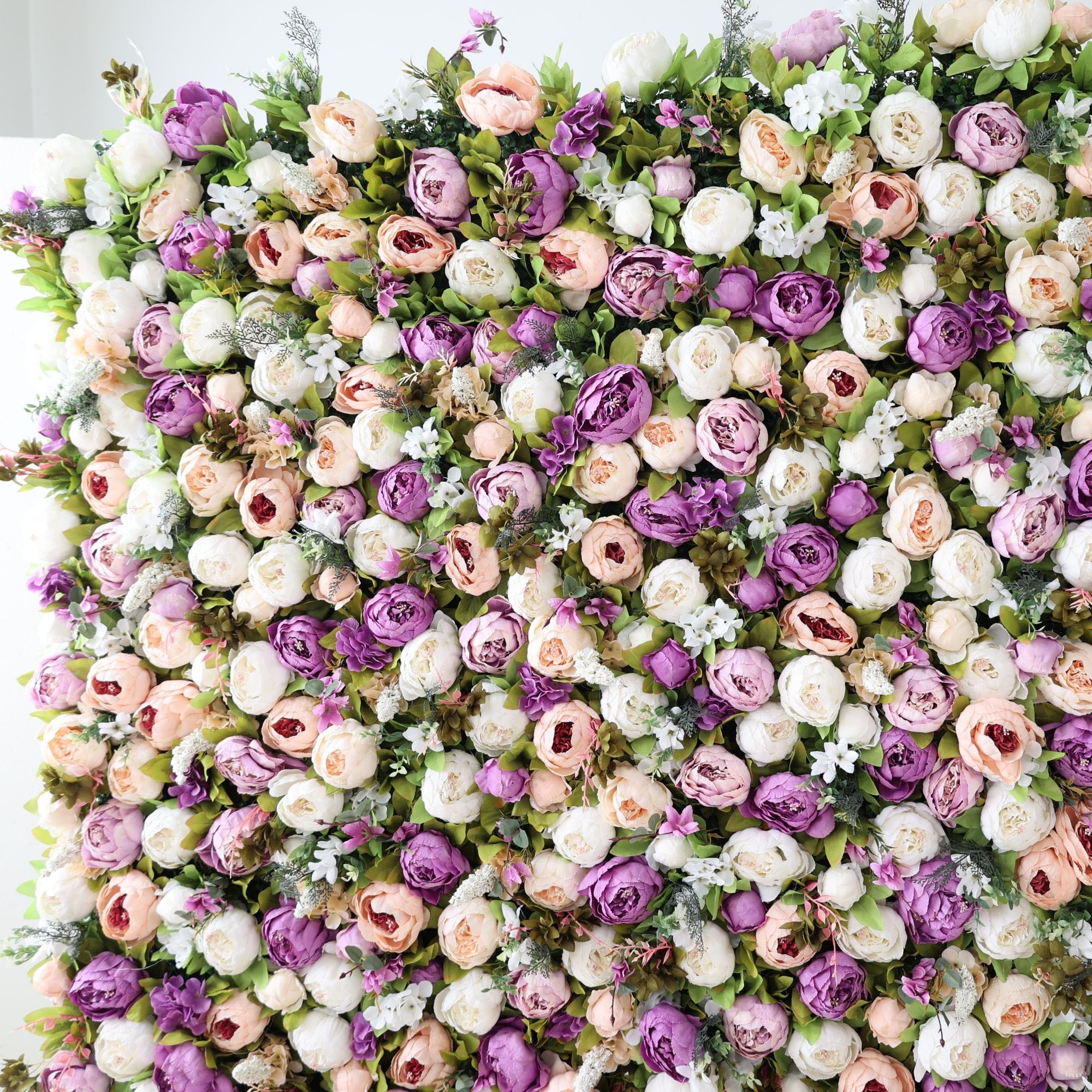 Valar Flowers Roll Up Fabric Artificial Flower Wall Wedding Backdrop, Floral - VF-3072