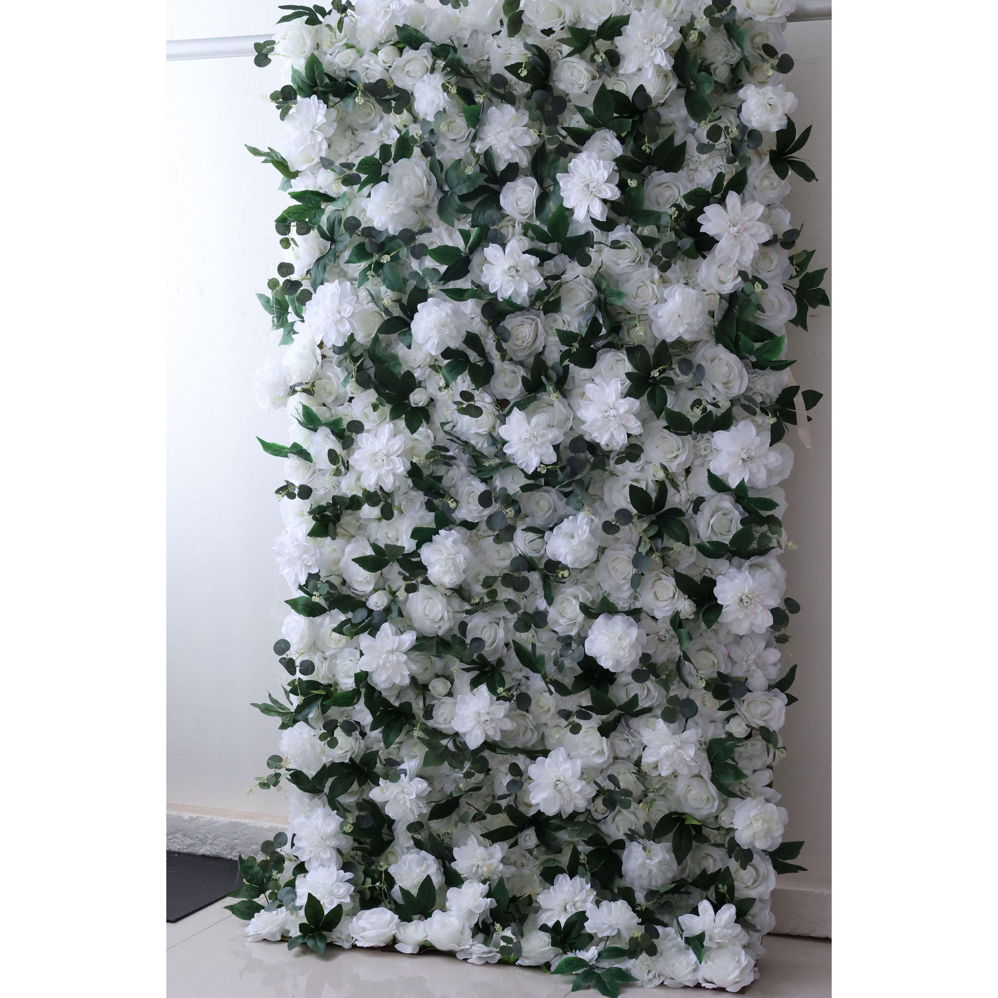 Fleurs Valar retrousser tissu fleur artificielle mur toile de fond de mariage, décor de fête florale, photographie d'événement-VF-333 