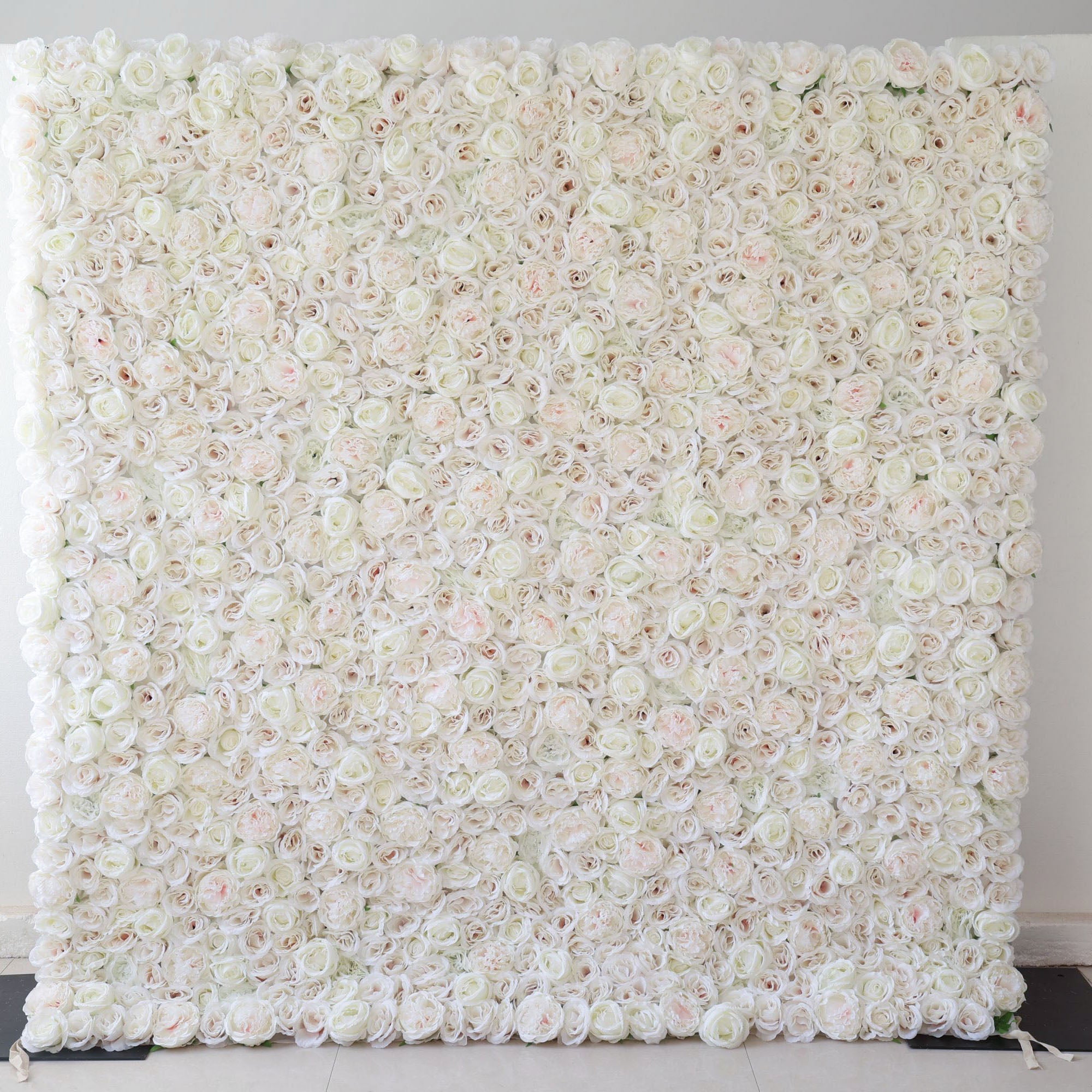 Valar Flowers Roll Up Fabric Artificial Flower Wall Wedding Backdrop, Floral Party Decor, Event Photography-VF-306