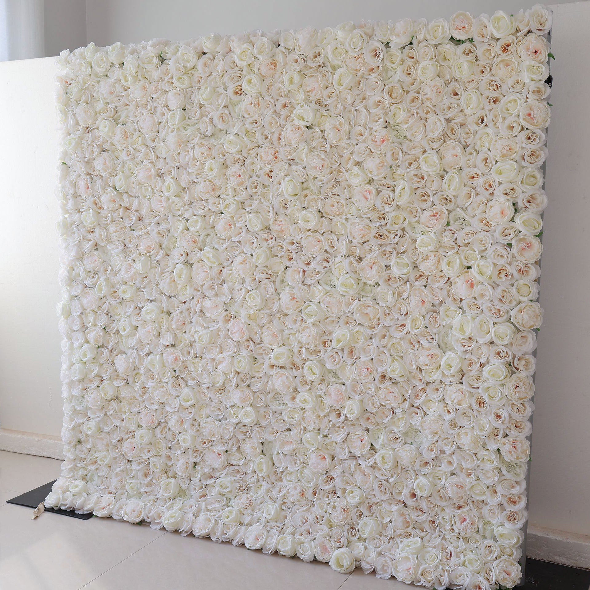Valar Flowers Roll Up Fabric Artificial Flower Wall Wedding Backdrop, Floral Party Decor, Event Photography-VF-306