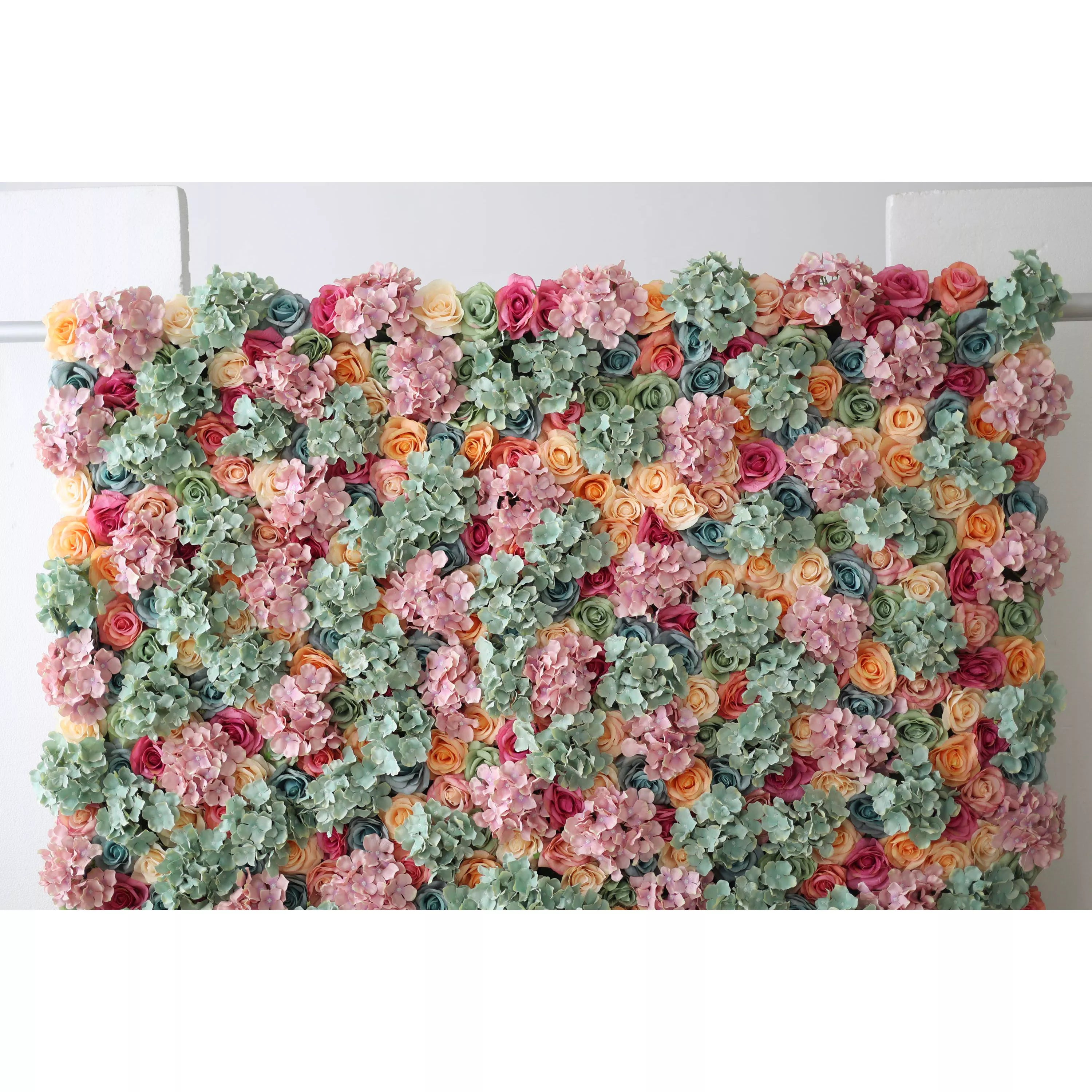 Valar Flowers Roll Up Artificial Flower Wall Backdrop: Floral Harmony Cascade - From Daydream Events to Quiet Moments-VF-231