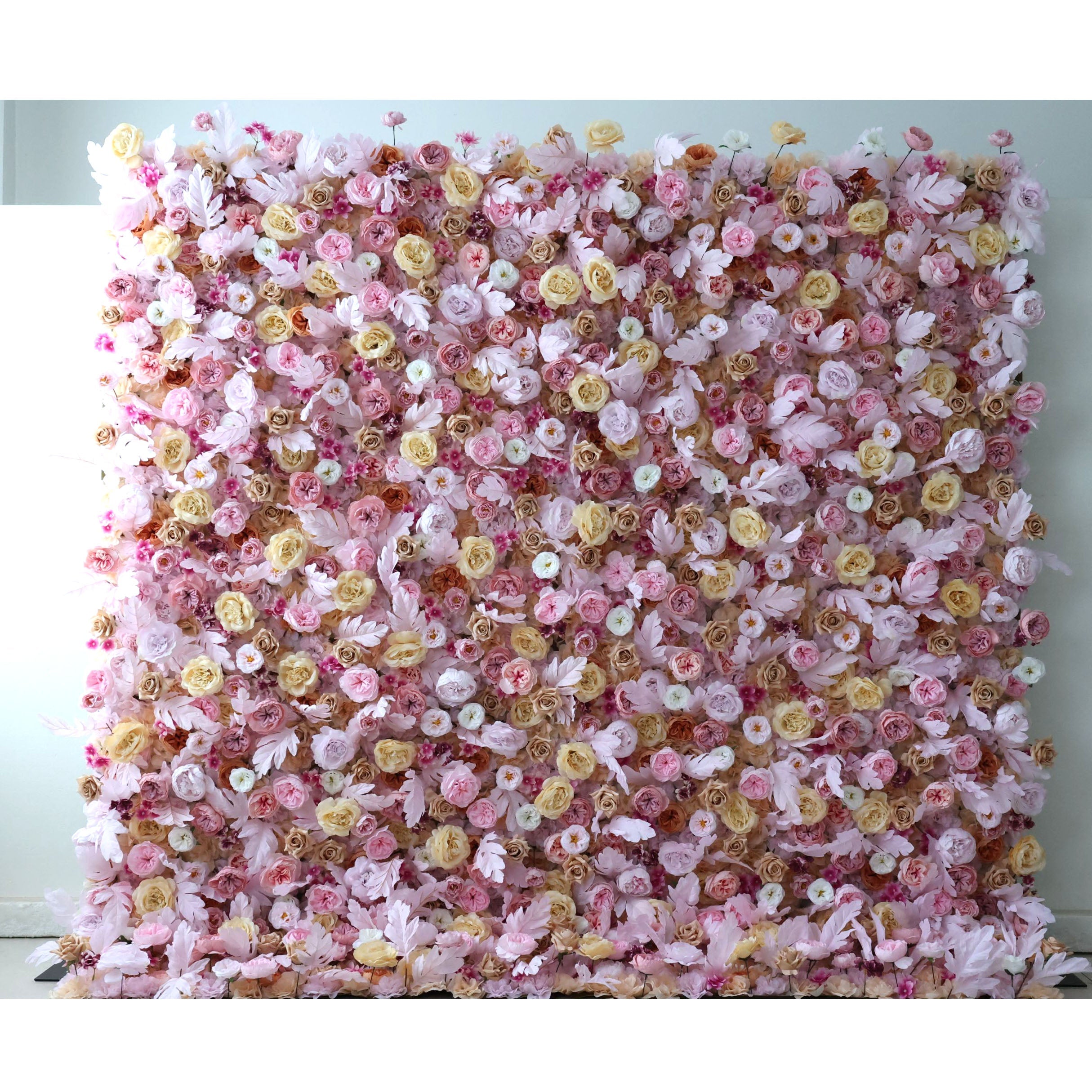 Elegant Valar Flowers Fabric Flower Wall backdrop for weddings and events3