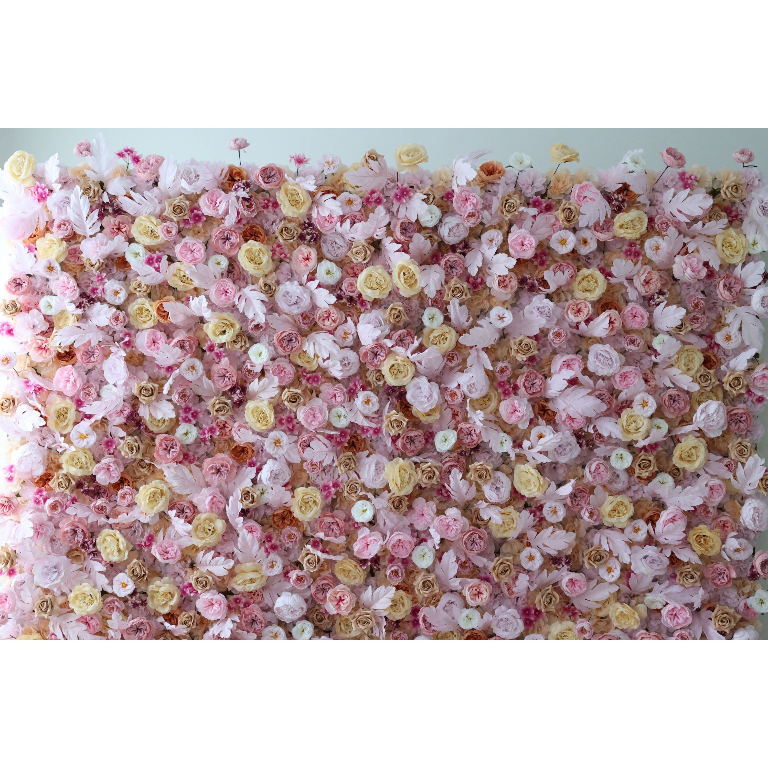 Elegant Valar Flowers Fabric Flower Wall backdrop for weddings and events2