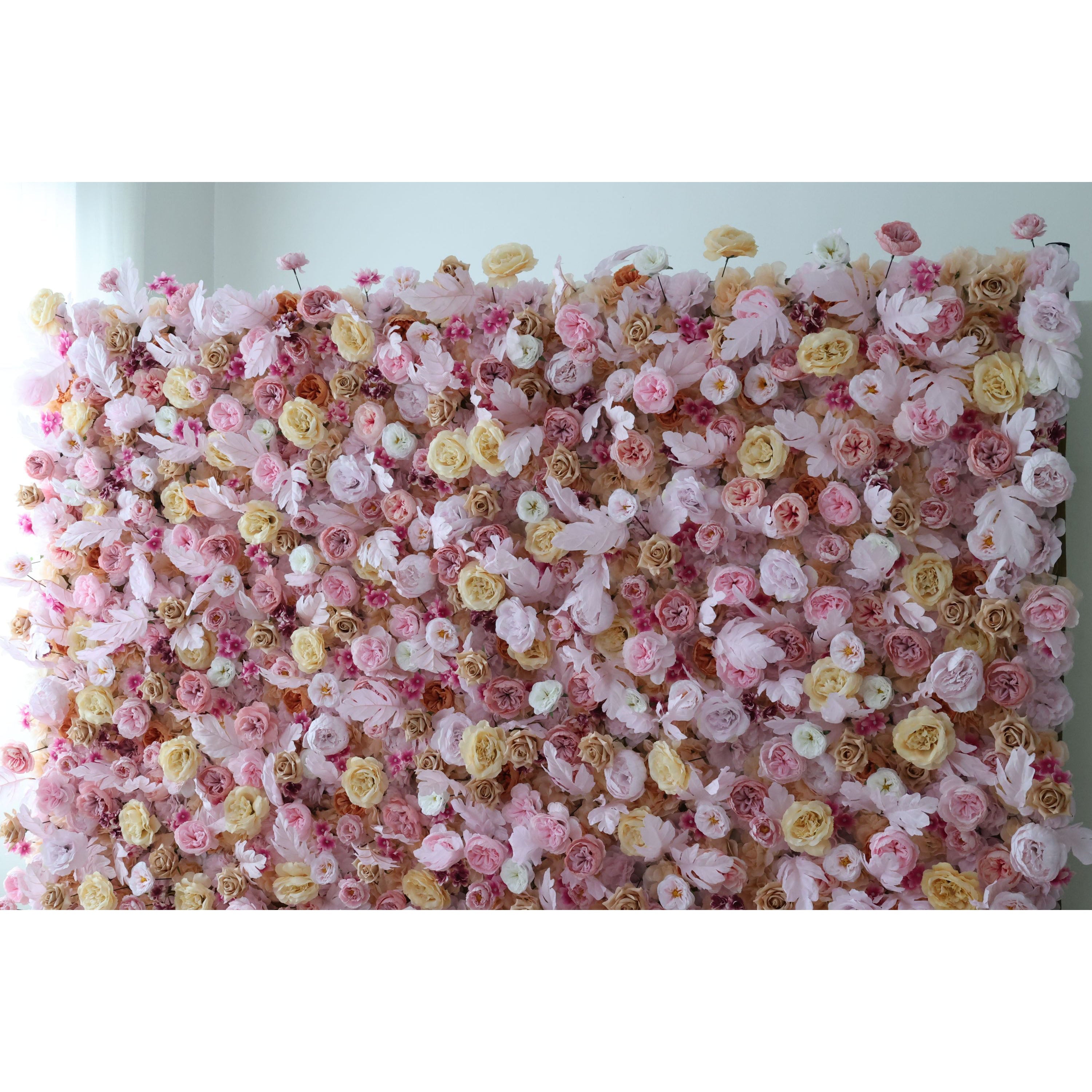 Elegant Valar Flowers Fabric Flower Wall backdrop for weddings and events1