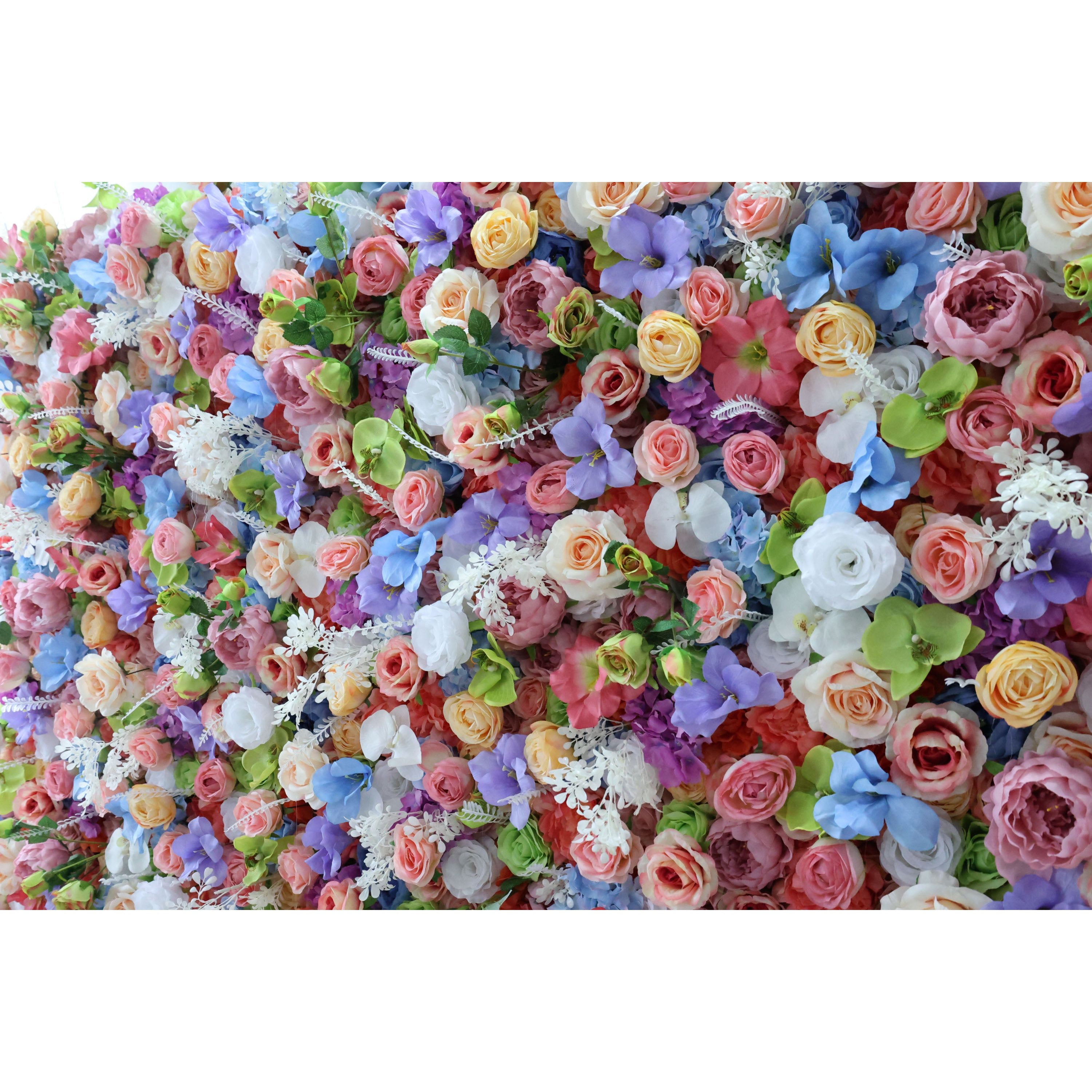 Fleurs Valar retrousser tissu fleur artificielle mur toile de fond de mariage, décor de fête florale, photographie d'événement-VF-328 