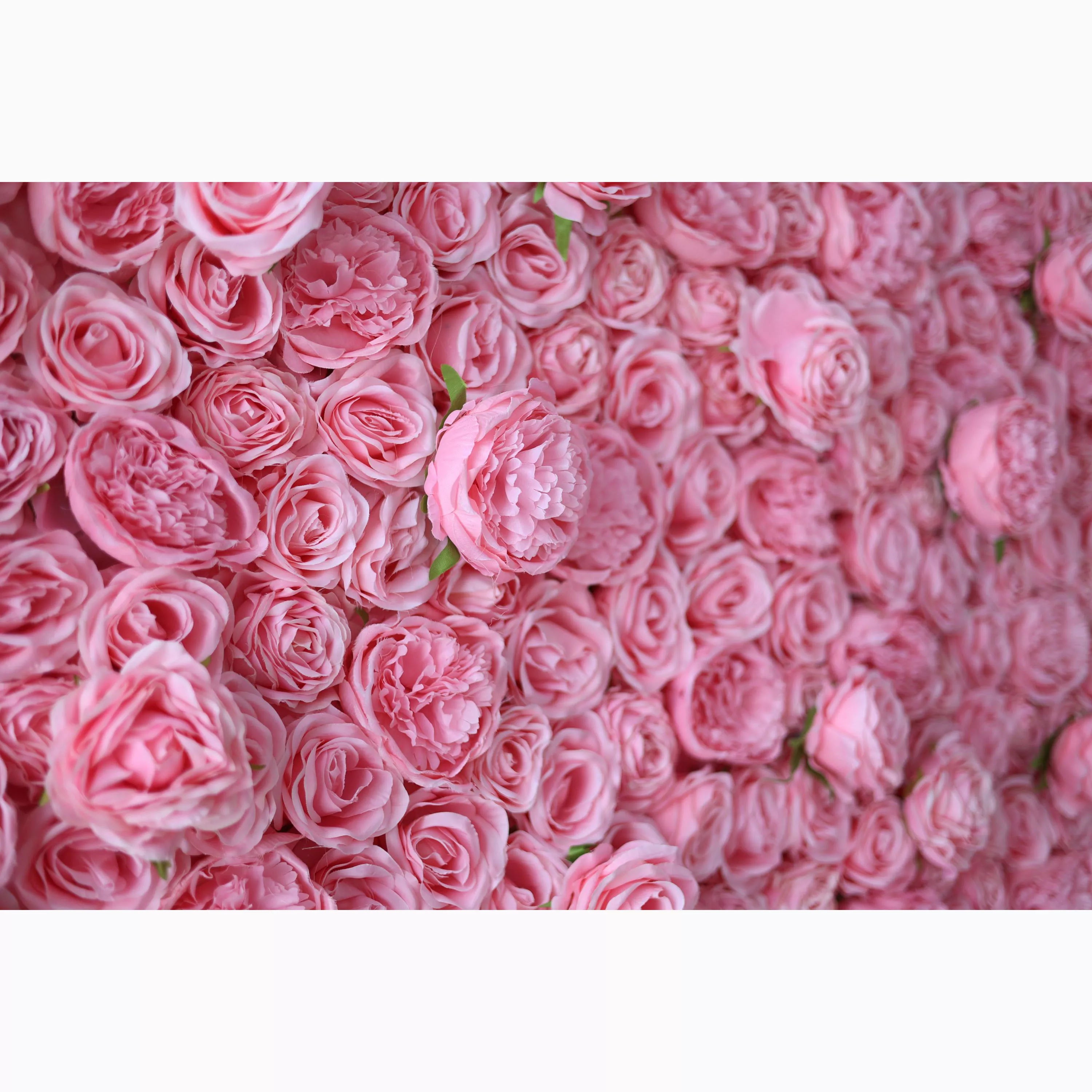 Valar Flowers Roll Up Fabric Mur floral rose élégant artificiel : le décor de spa par excellence pour une ambiance tranquille-VF-217