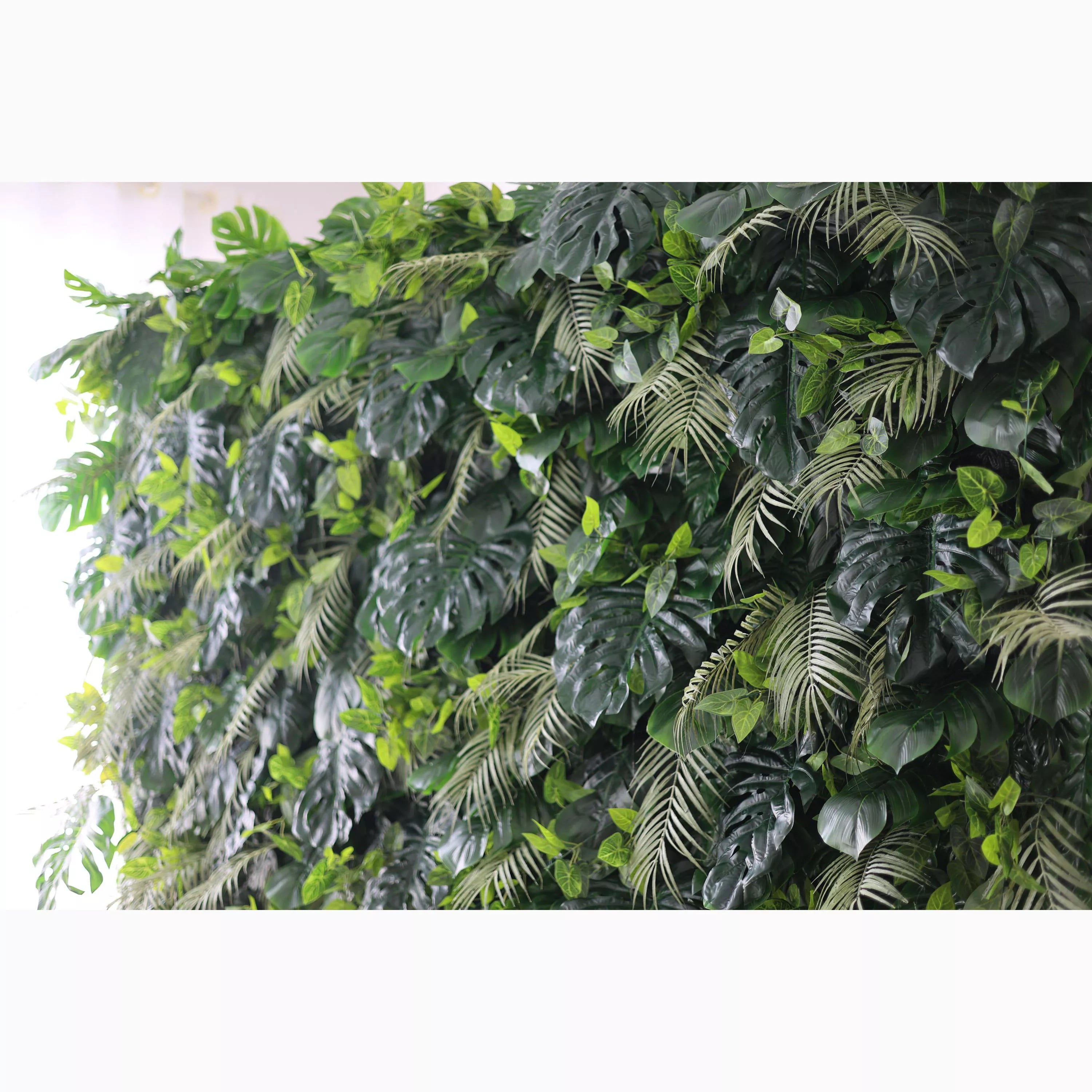 Valar Flowers présente : Tropical Eden – Un mur vert en tissu artificiel exquis-VF-213 