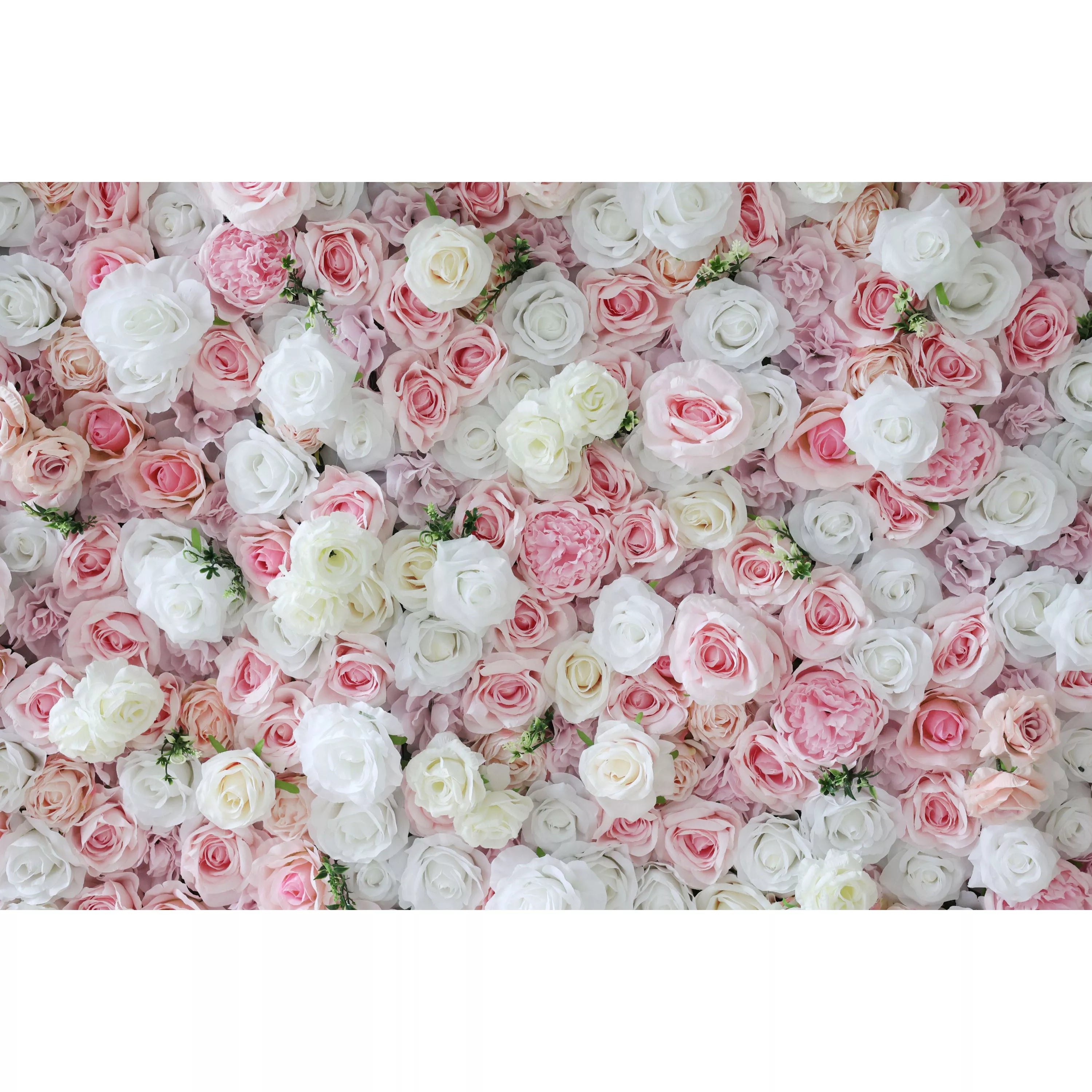 ValarFlowers Toile de fond murale florale artificielle : ballet rose blush – Une douce valse de roses pastel - VF-253