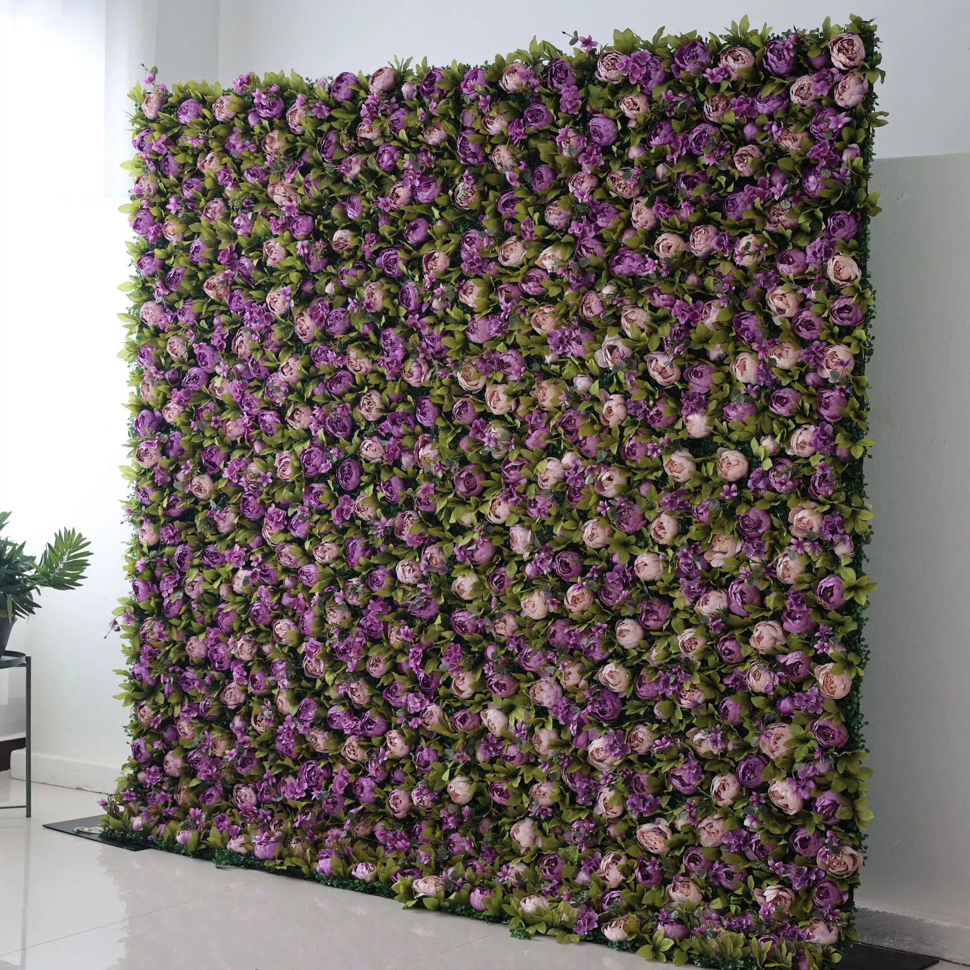 Valar Flowers Roll Up Fabric Artificial Flower Wall Wedding Backdrop, Floral Party Decor, Event Photography-VF-098