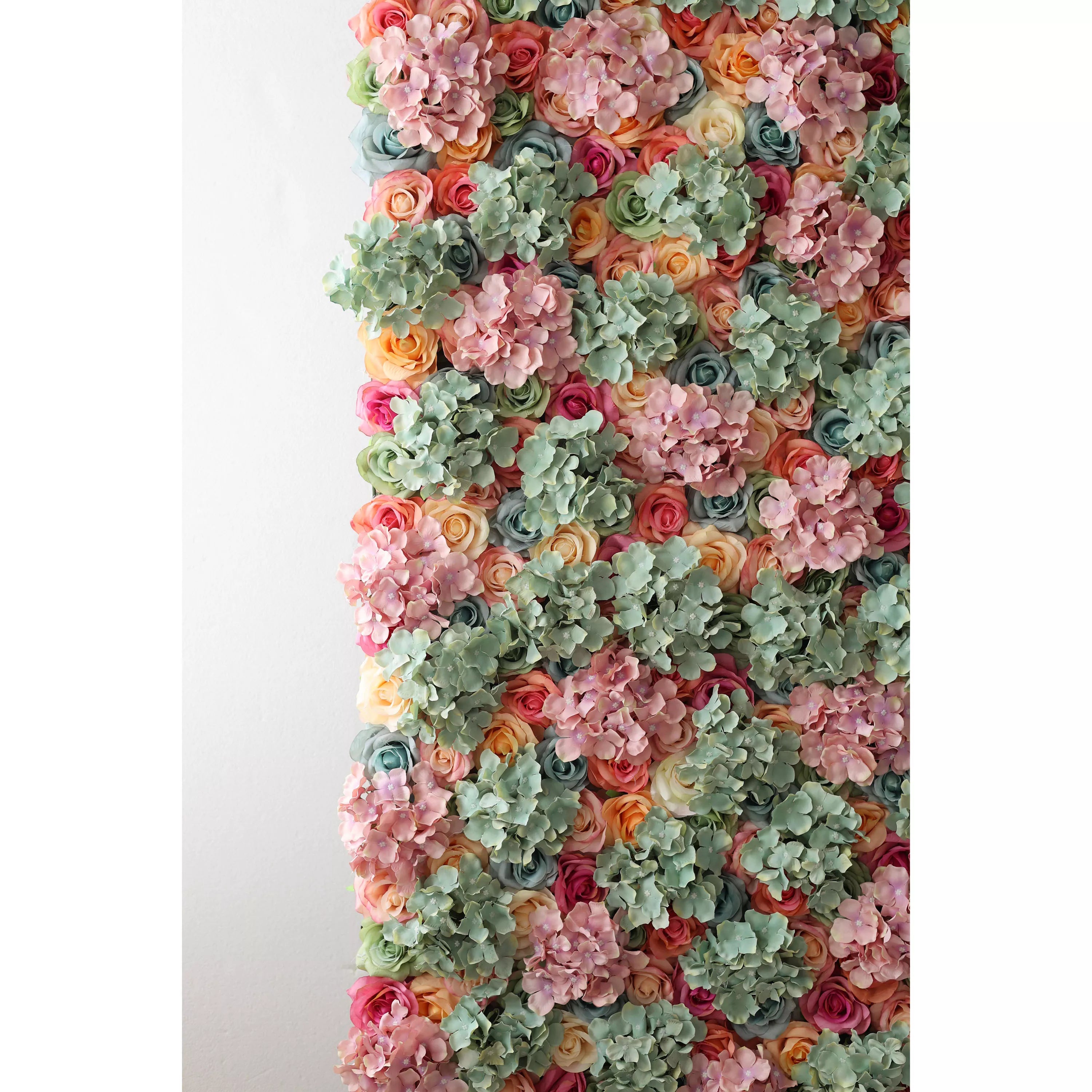 Valar Flowers Roll Up Artificial Flower Wall Backdrop: Floral Harmony Cascade - From Daydream Events to Quiet Moments-VF-231