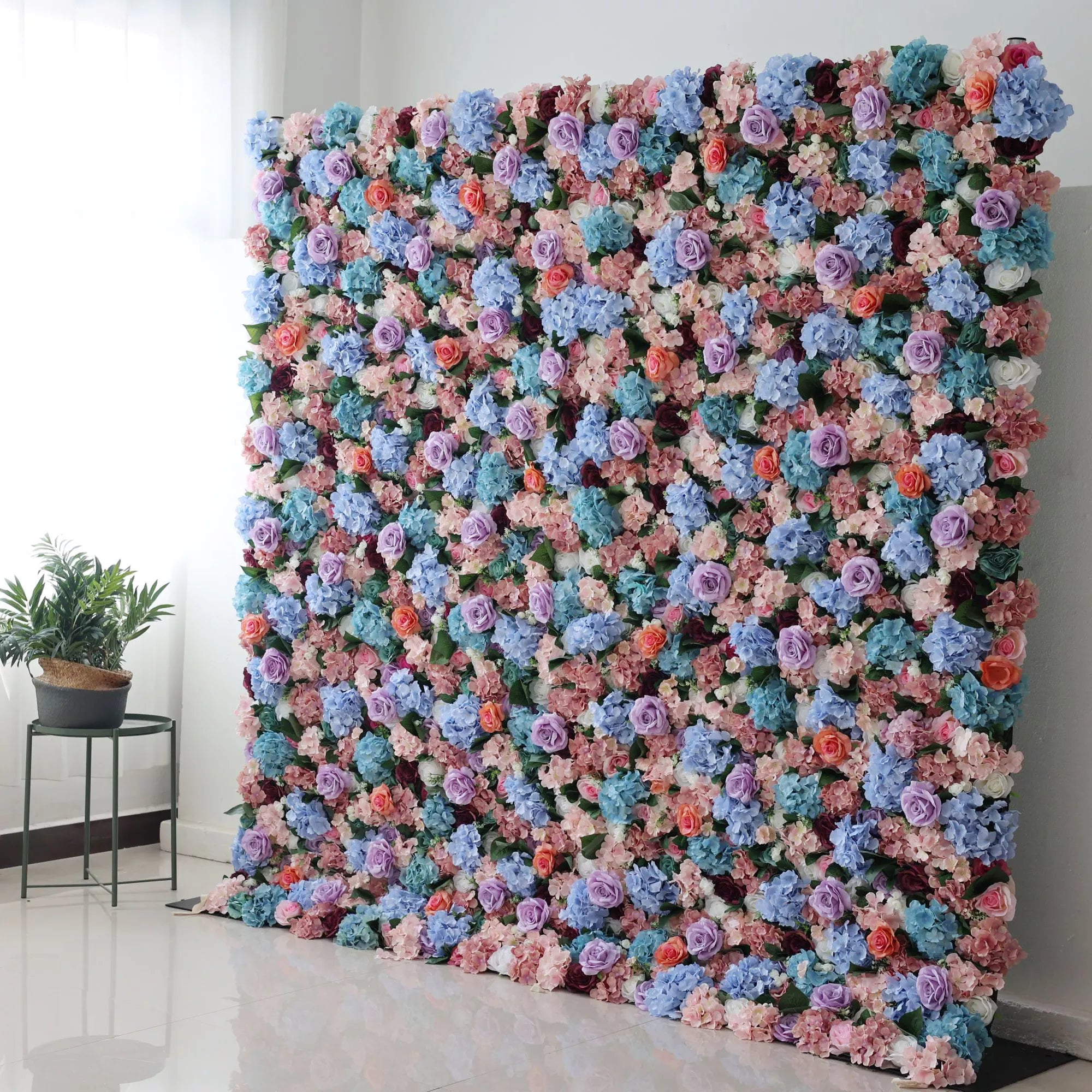 Blossom Tapestry by Valar Flowers: A breathtaking pastel palette creating an ethereal display of whimsy and elegance. Ideal for romantic and celebratory backdrops.