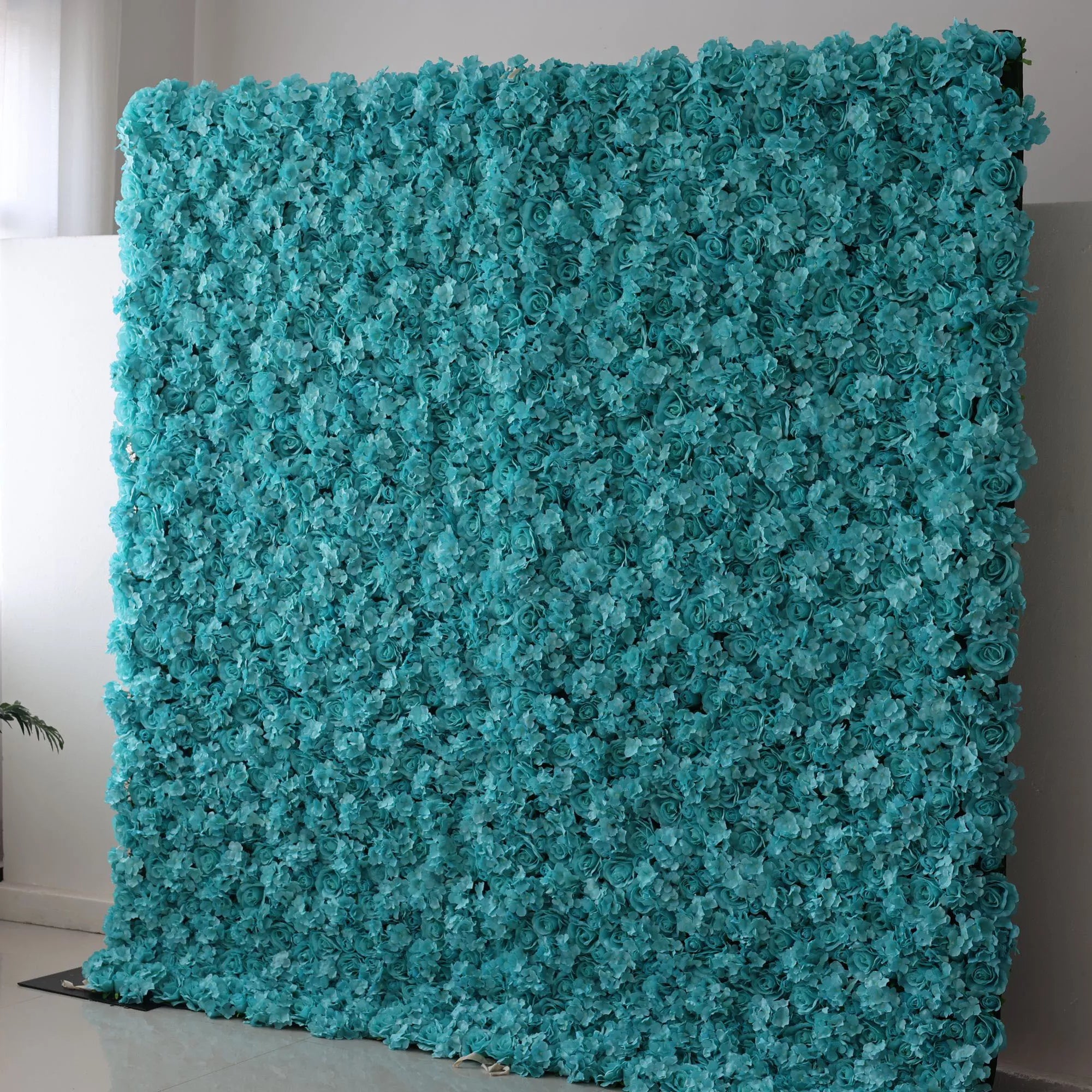 Valar Flowers Roll Up Fabric Artificial Flower Wall Wedding Backdrop, Floral Party Decor, Event Photography-VF-104