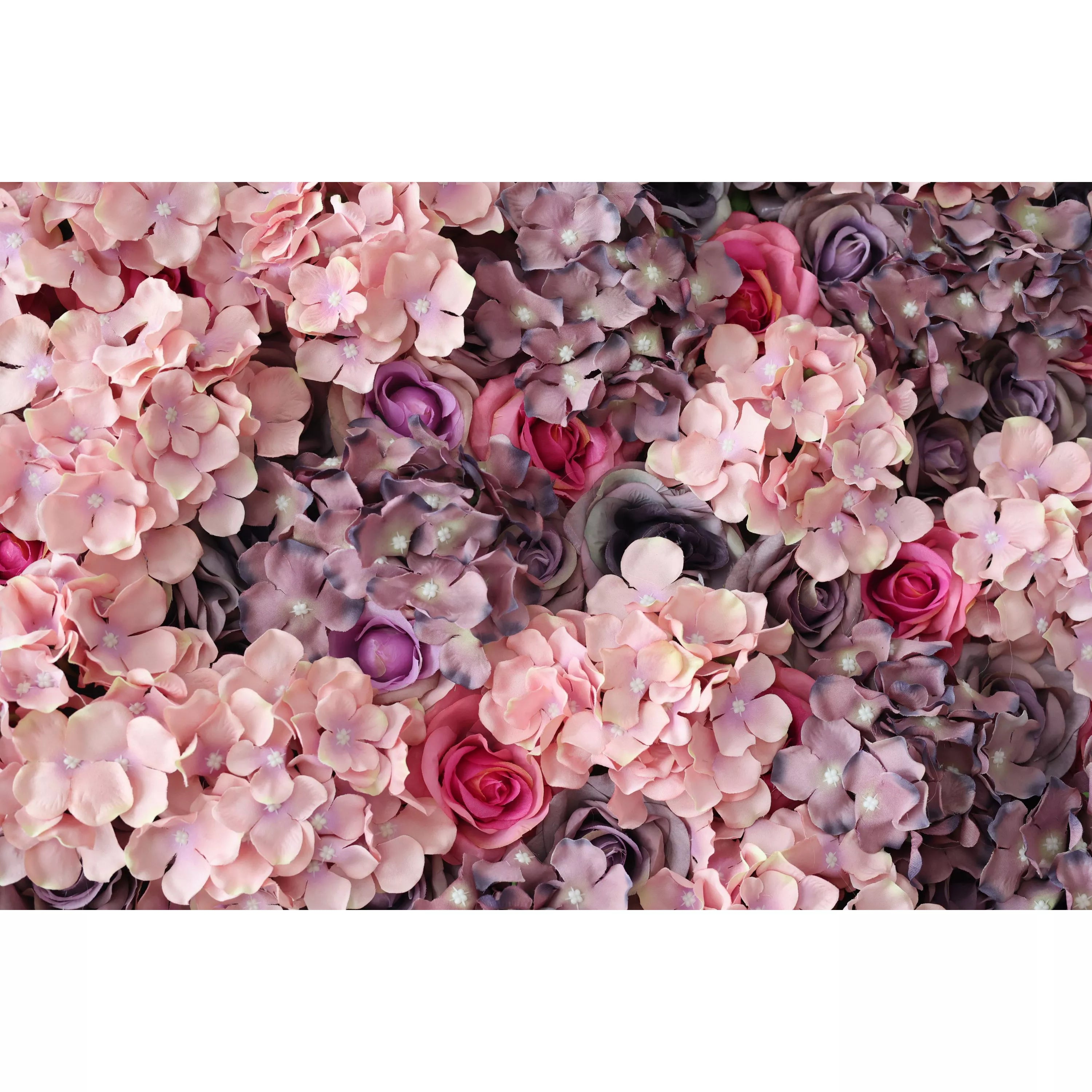Valar Flowers Roll Up Artificial Flower Wall Backdrop: Rose Blush Ensemble - From Romantic Events to Tranquil Corners-VF-230