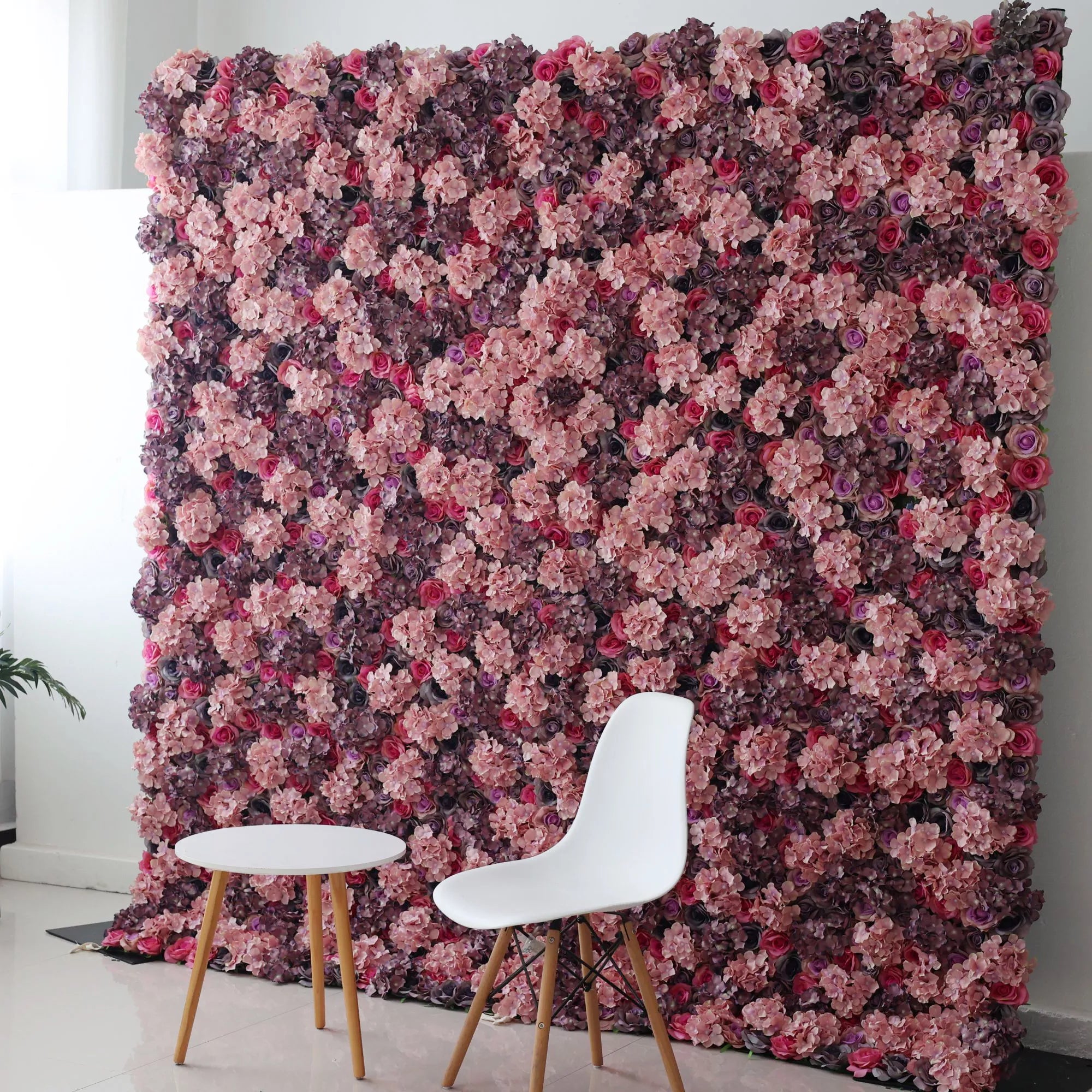 Valar Flowers Roll Up Backdrop: Embark on a journey through blushing blooms with our Rose Blush Ensemble. Perfect for romantic setups or serene spots, this backdrop's muted tones deliver a captivating aura of peace and love. Feel the Valar touch.