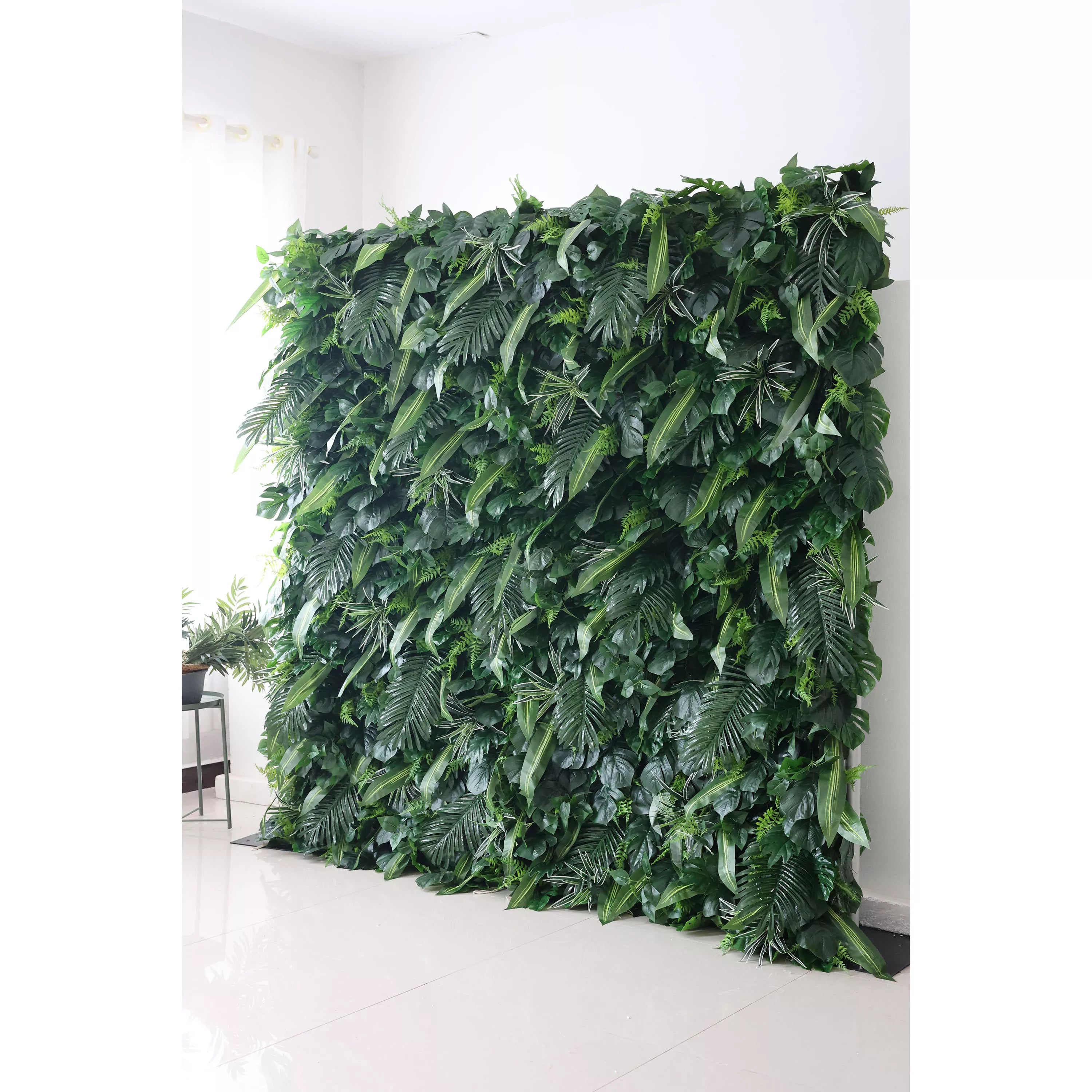 Valar Foliage Roll Up Backdrop: Revel in the Verdant Rainforest's lush greens. From vibrant leaves to layered fronds, it's a tropical oasis. Choose Valar for a botanical immersion at your next gathering.