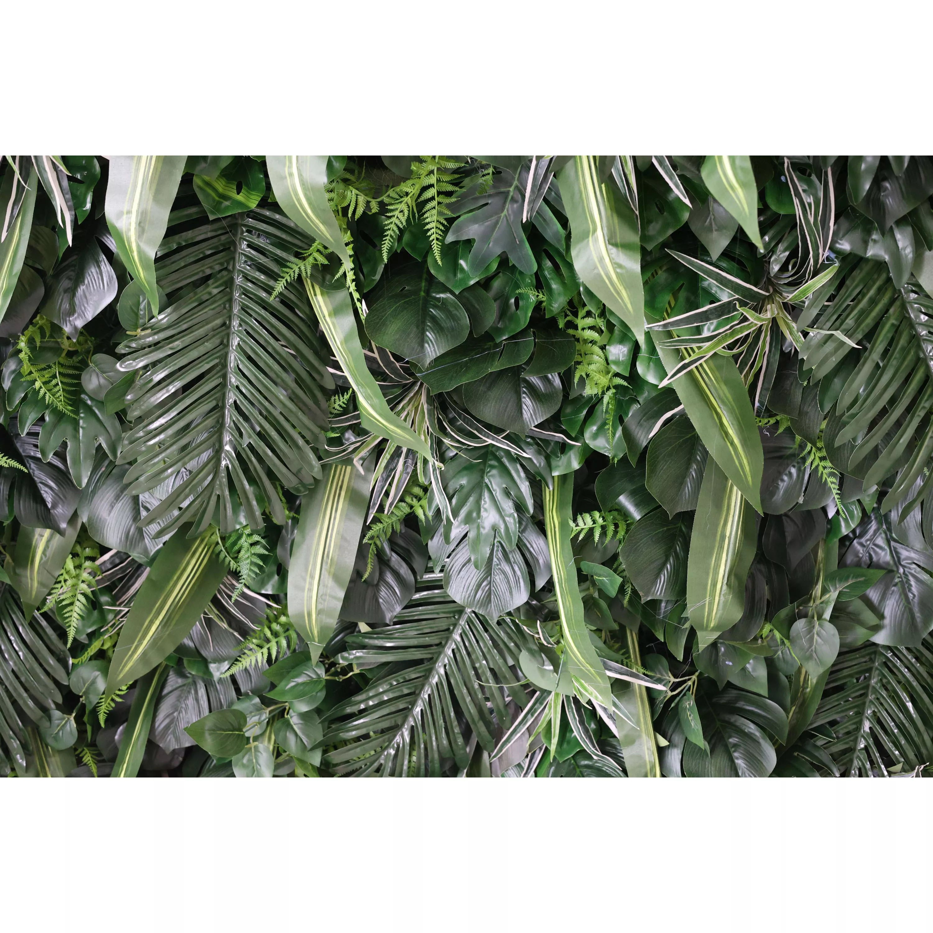 Valar Flower Roll Up Artificial Plant Wall Toile de fond : Forêt tropicale verdoyante – Verdure immersive pour tout événement-VF-240