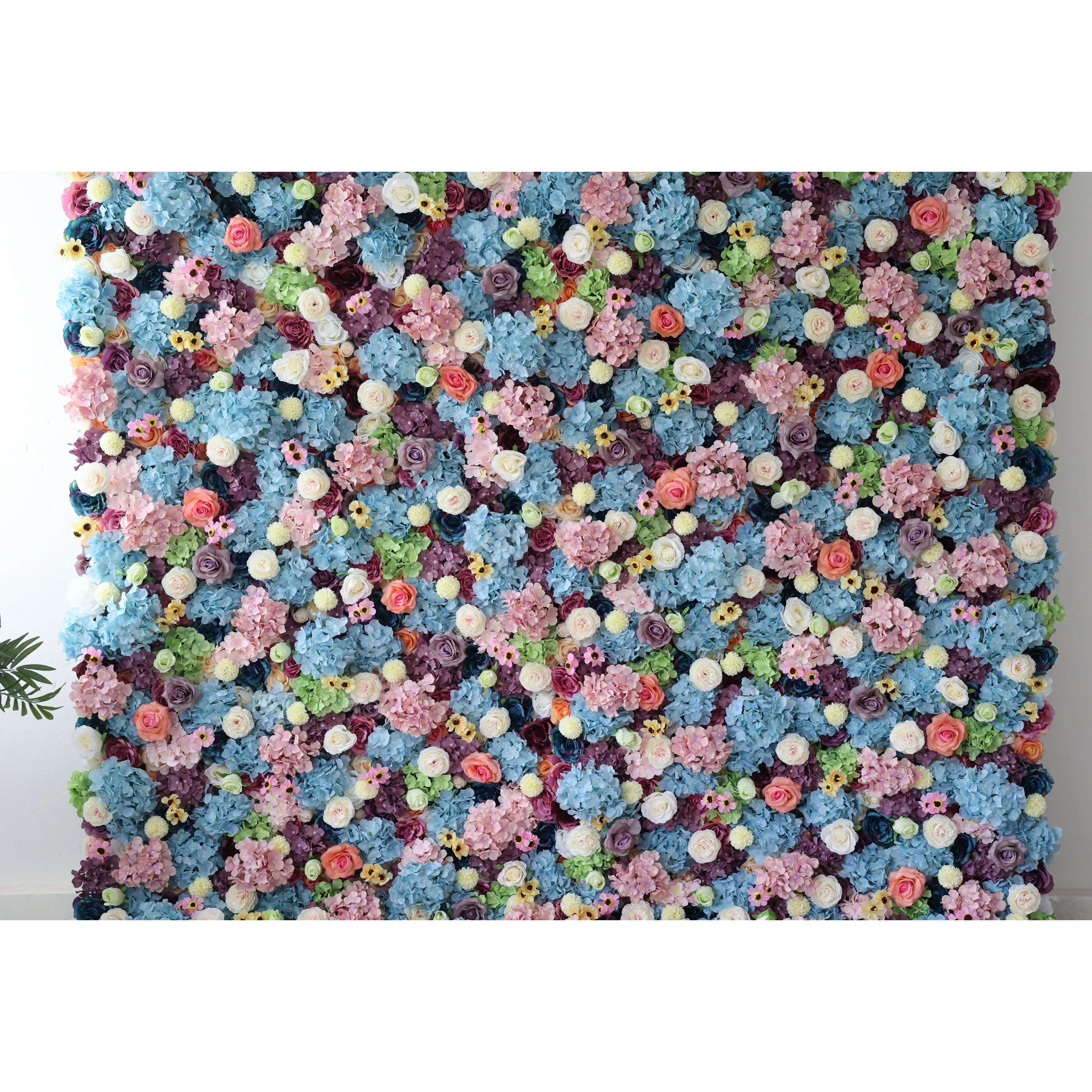 ValarFlowers Toile de fond murale florale artificielle : rêves pastel – Un mélange mesmérique de teintes douces-VF-242