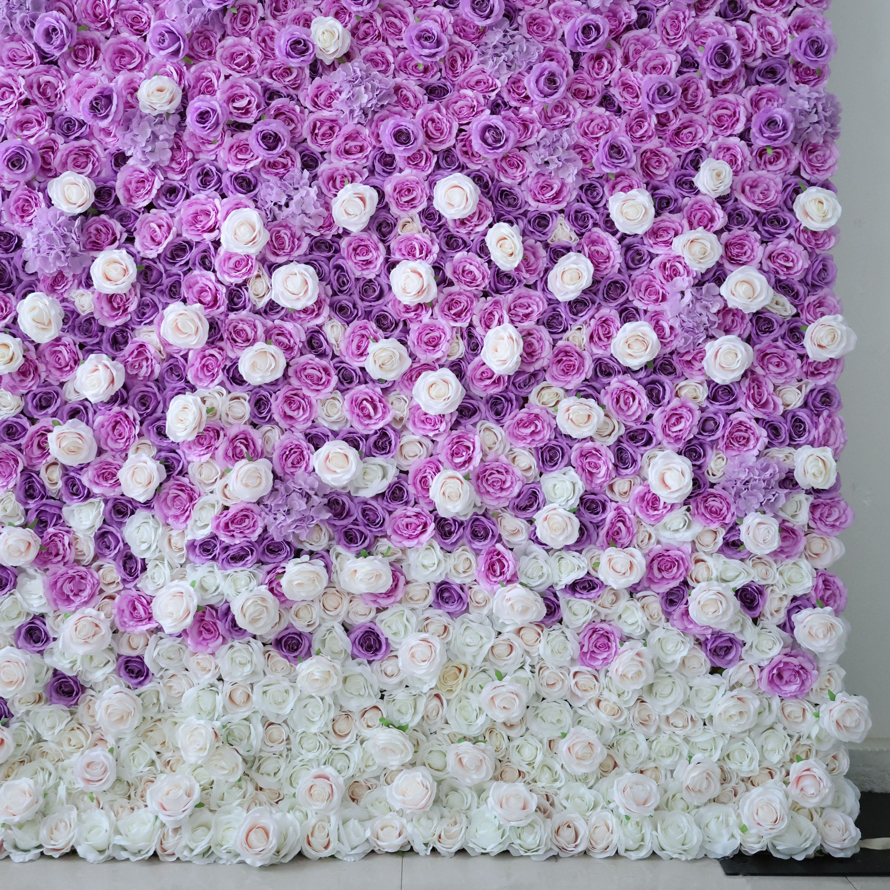 Fleurs Valar retrousser tissu fleur artificielle mur toile de fond de mariage, décor de fête florale, photographie d'événement-VF-314 