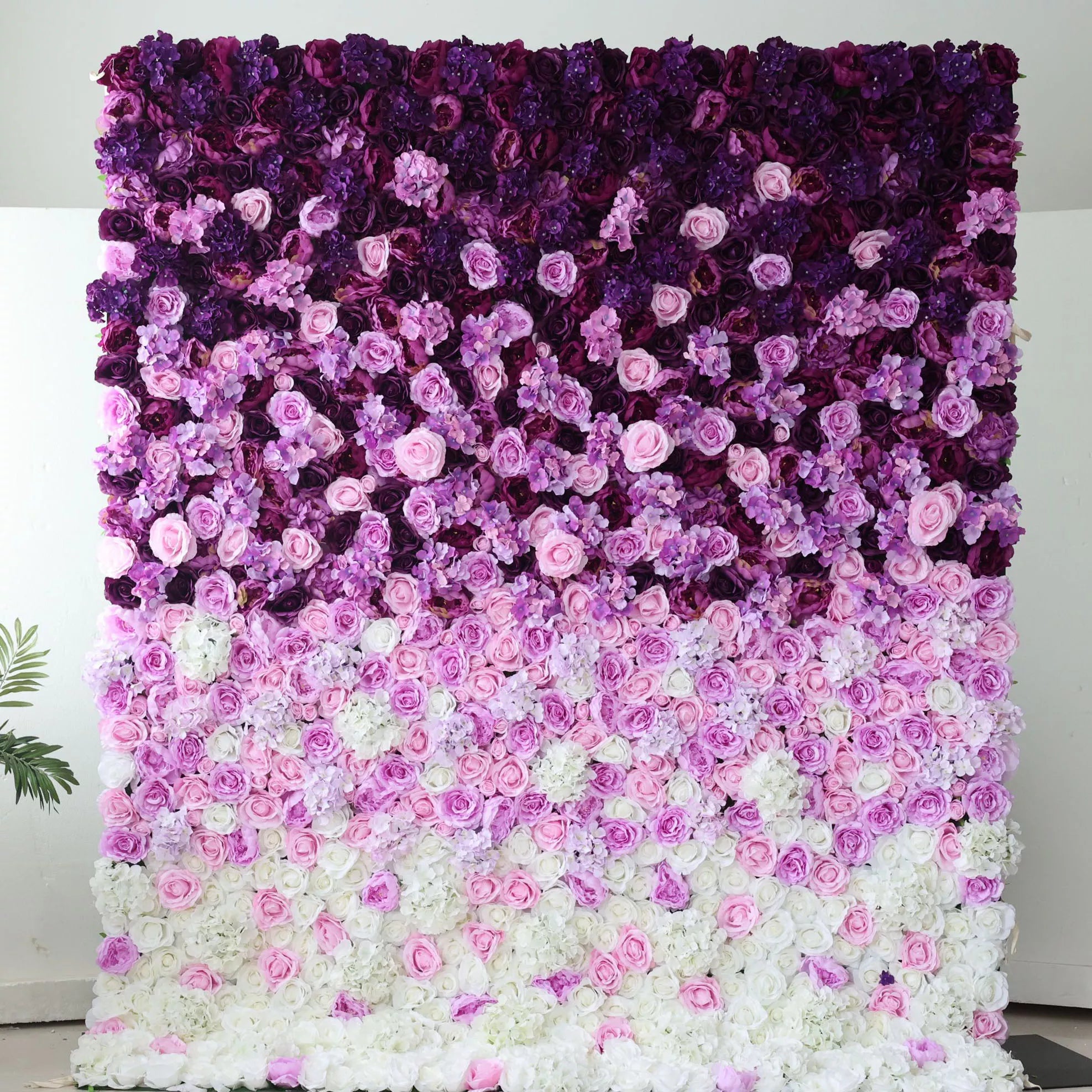 ValarFlowers Backdrop: Explore Purple Passion, a mesmerizing blend of lavender and rose. Vivid purples, soft pinks, and ethereal whites combine, making every event a floral fantasia.
