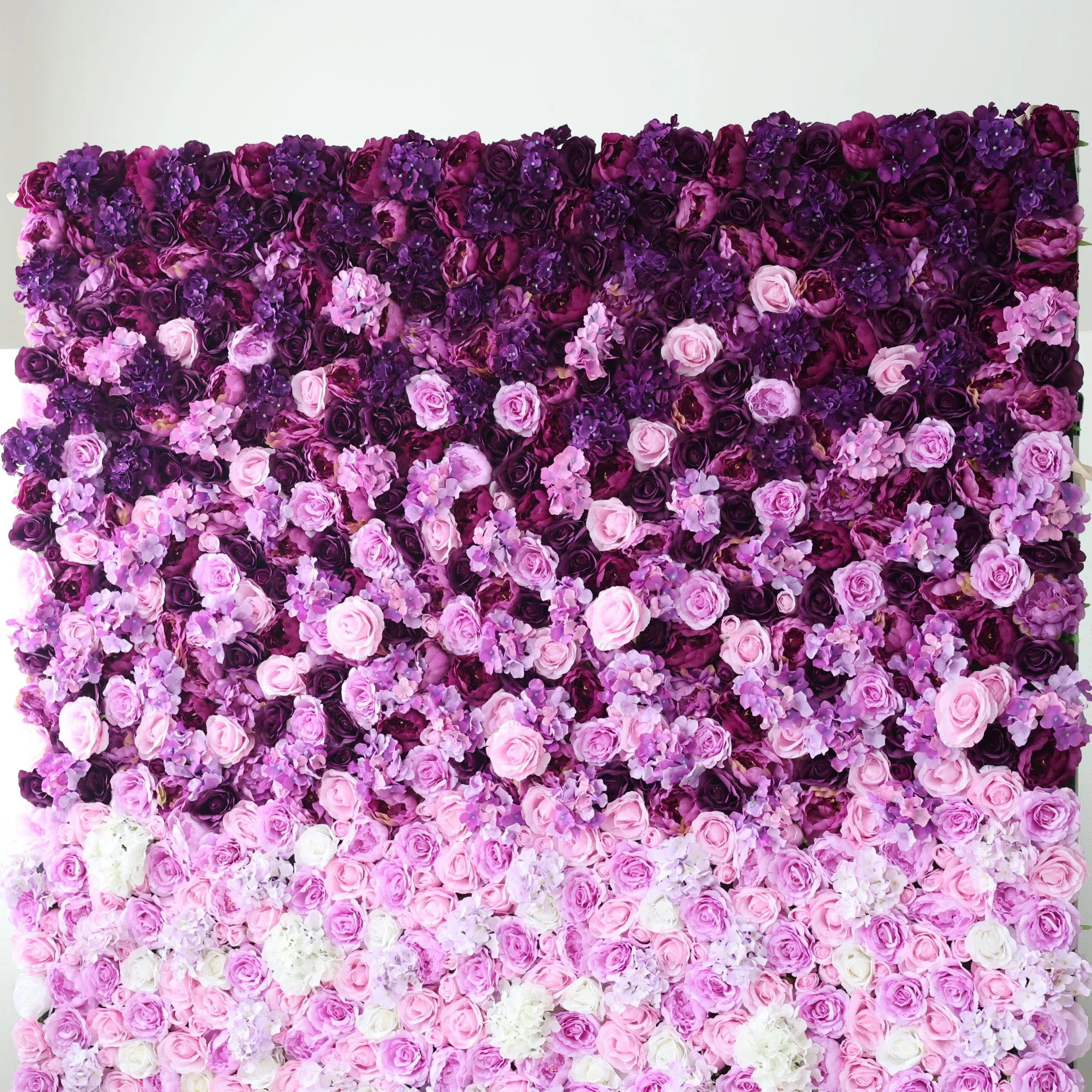 ValarFlowers Toile de fond murale florale artificielle : Purple Passion – Une symphonie de lavande et de rose-VF-254