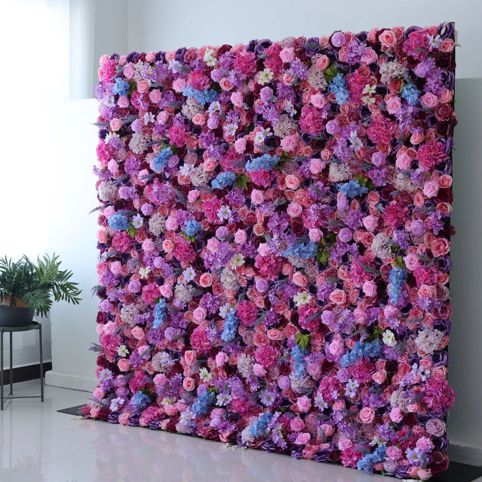 ValarFlowers Backdrop: Experience Mesmerizing Magenta Medley, an enchanting blend of purples, pinks, and whites. A floral fantasy that captivates with its color and charm.