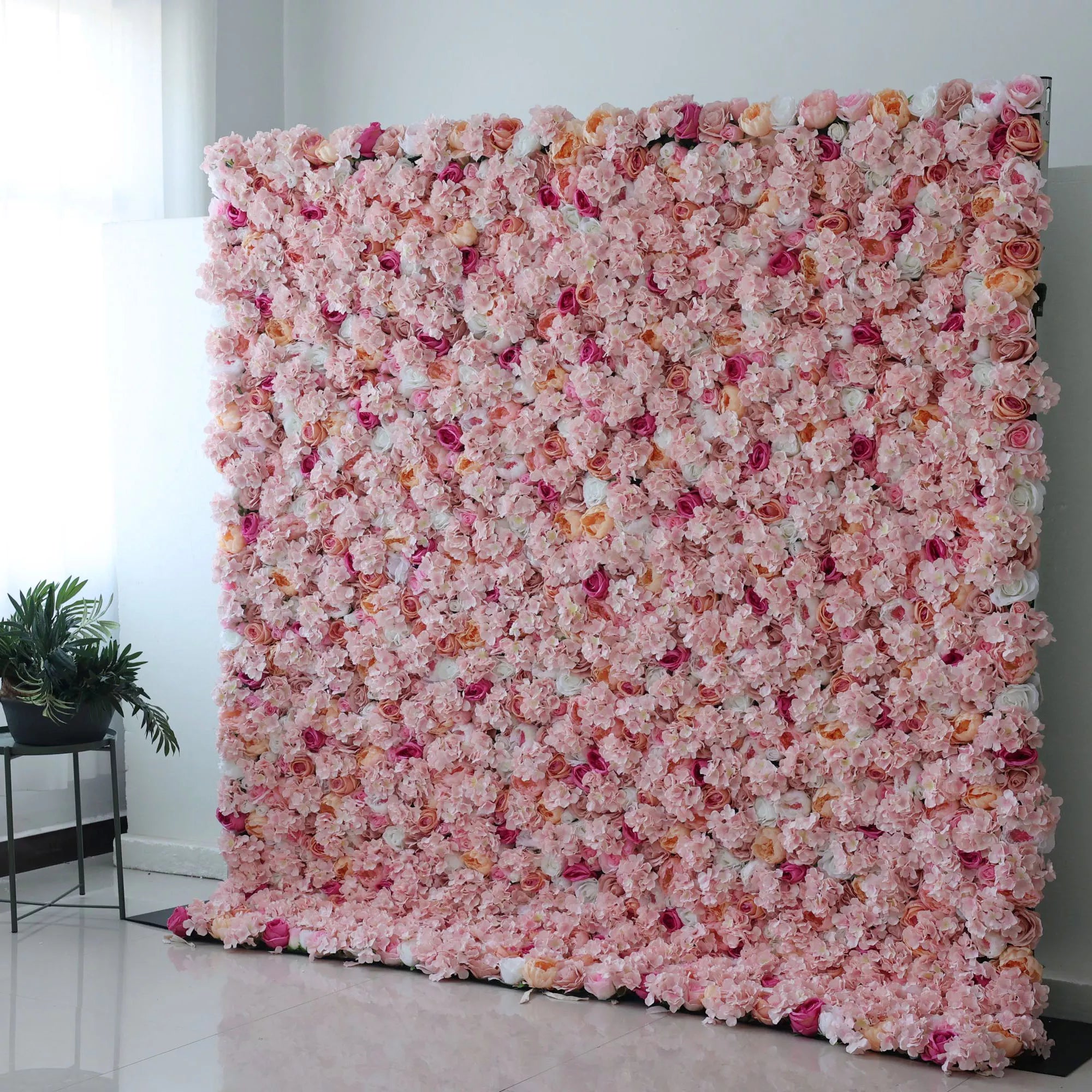 ValarFlowers Backdrop: Dive into Pink Paradise. A serene sea of blossoms, blending blush with rose. Elevate events with this exquisite ensemble of elegance and enchantment.