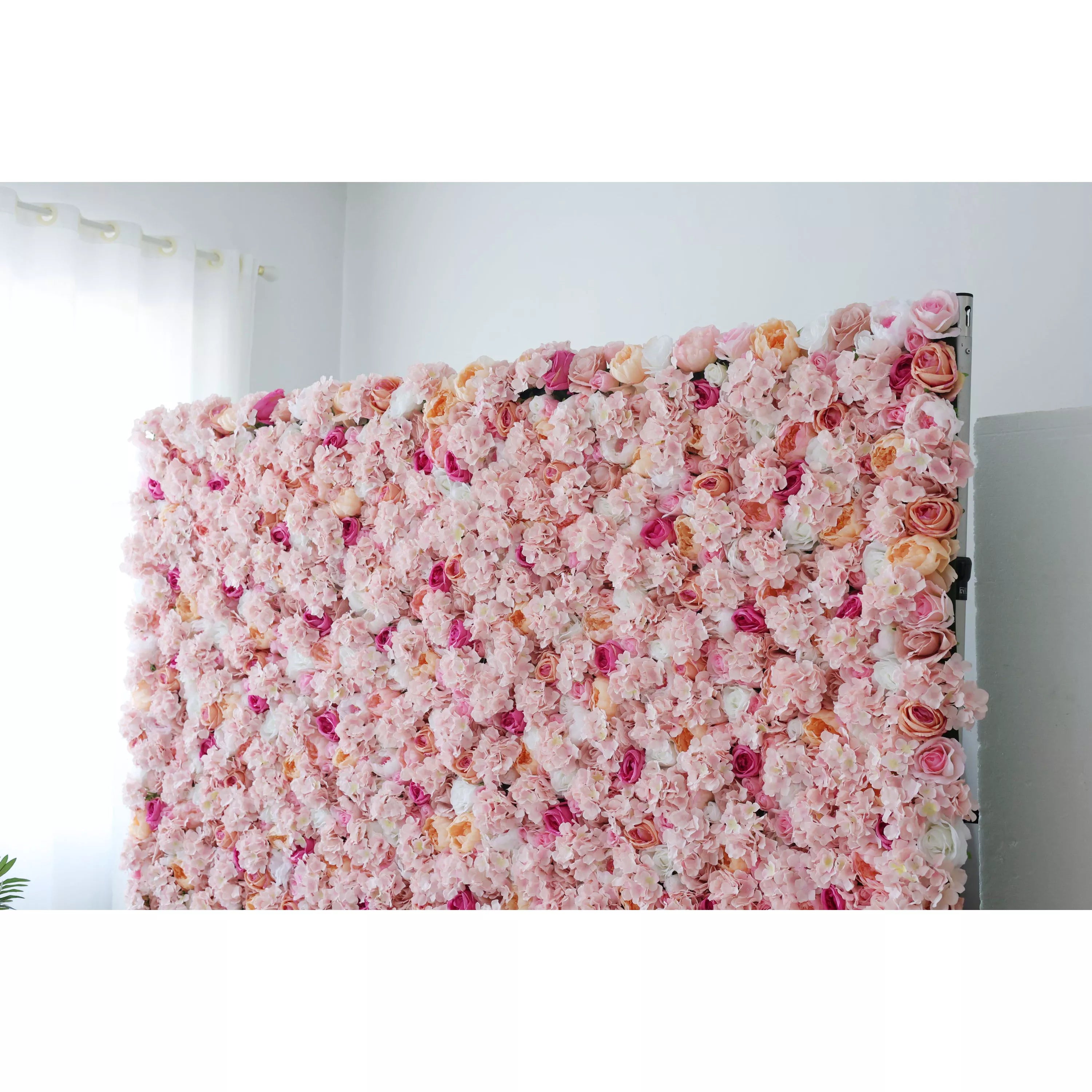 ValarFlowers Toile de fond murale florale artificielle : Paradis rose – Une mer enchanteresse de douceur-VF-244