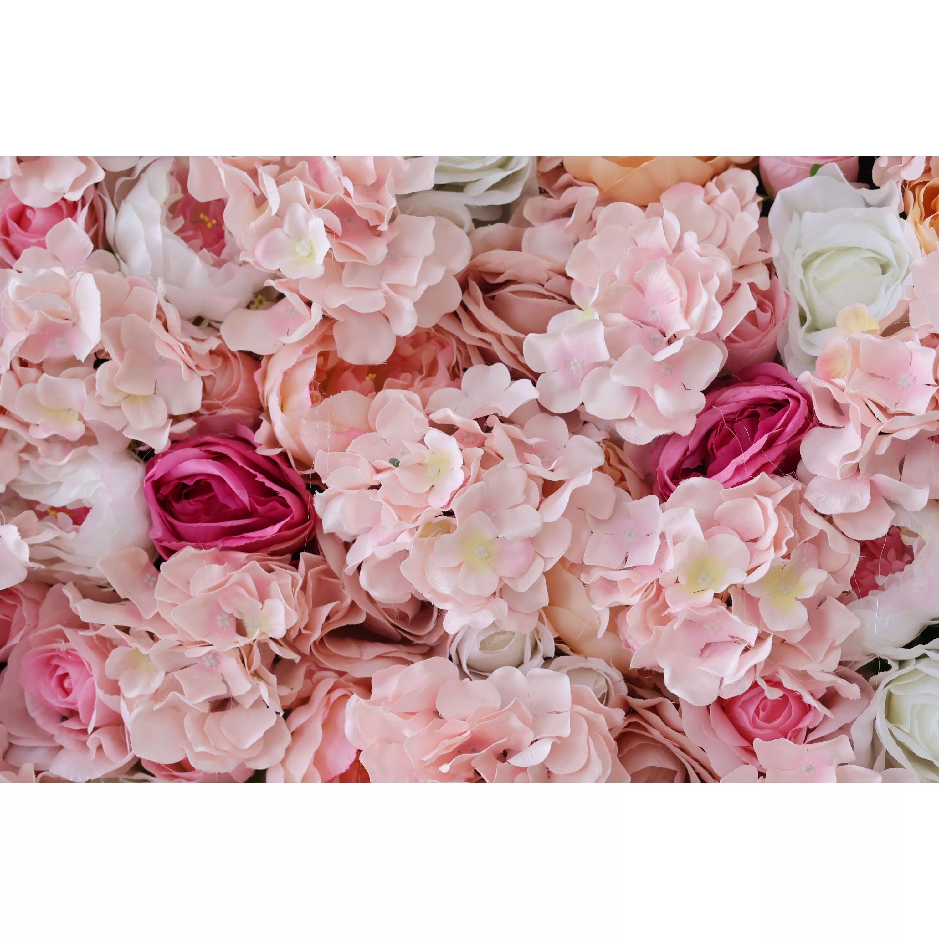 ValarFlowers Artificial Floral Wall Backdrop: Pink Paradise - An Enchanting Sea of Softness-VF-244