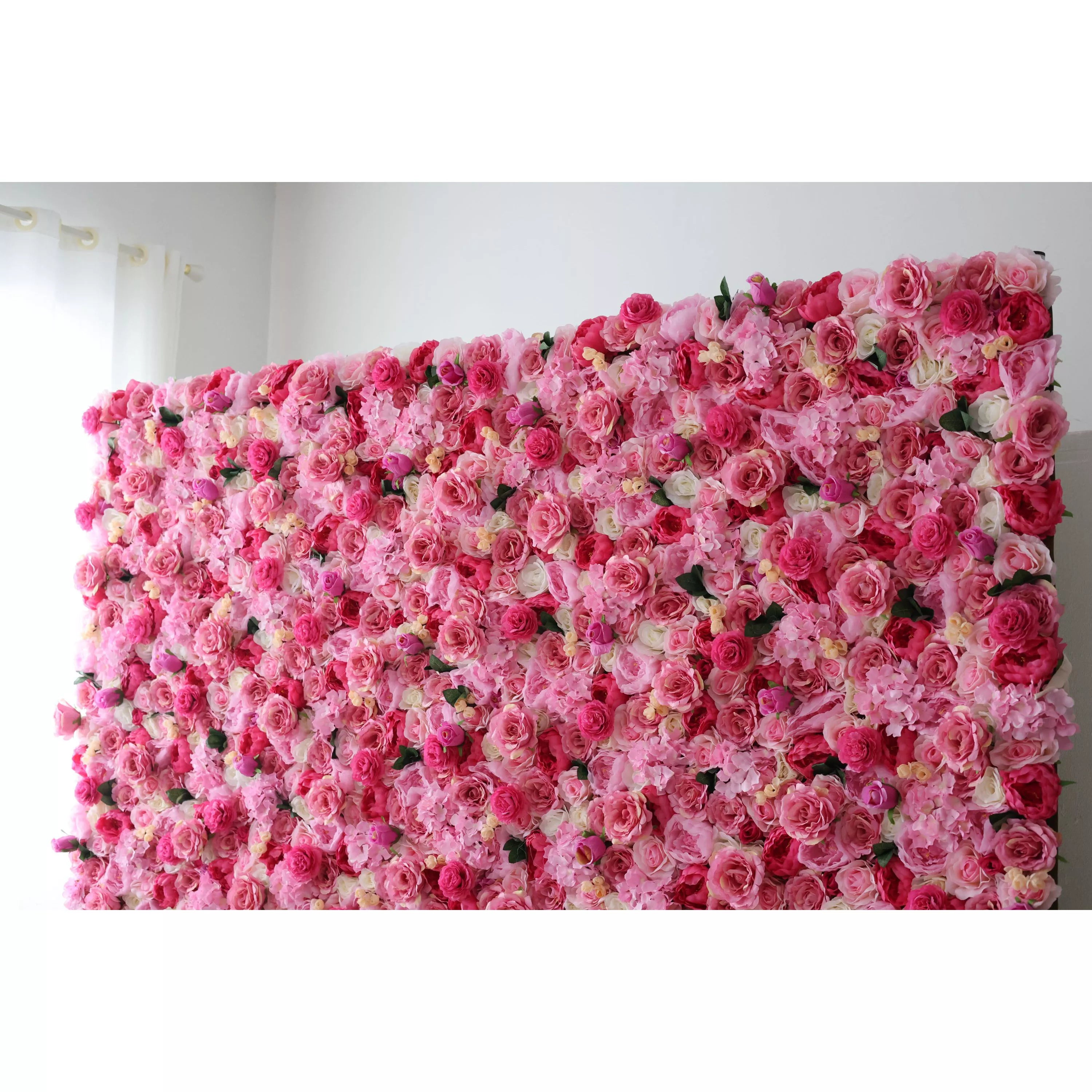 Fleurs Valar enroulables en tissu, mur de fleurs artificielles, toile de fond de mariage, décor de fête florale, photographie d'événement-VF-031 