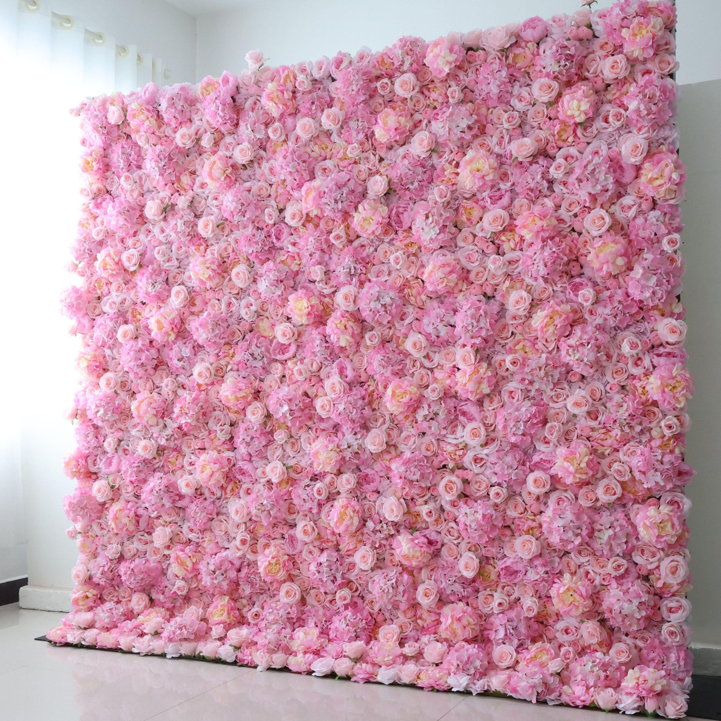 Fleurs Valar enroulables en tissu, mur de fleurs artificielles, toile de fond de mariage, décor de fête florale, photographie d'événement-VF-337 