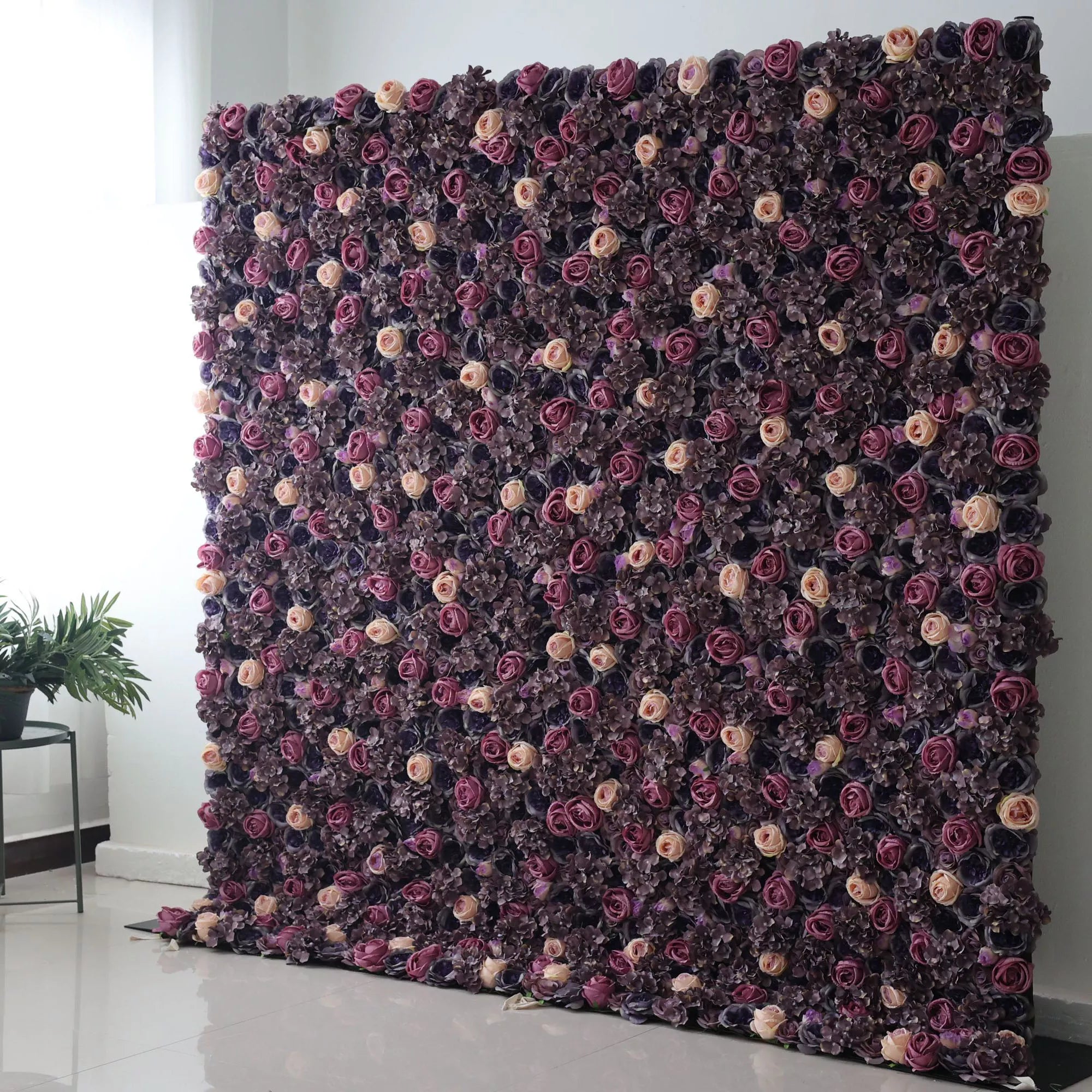 ValarFlowers Backdrop: Dive into Regal Roses Reverie, a symphony of lavender and lilac roses. Exude royal elegance and transform your venue with this luxurious masterpiece.