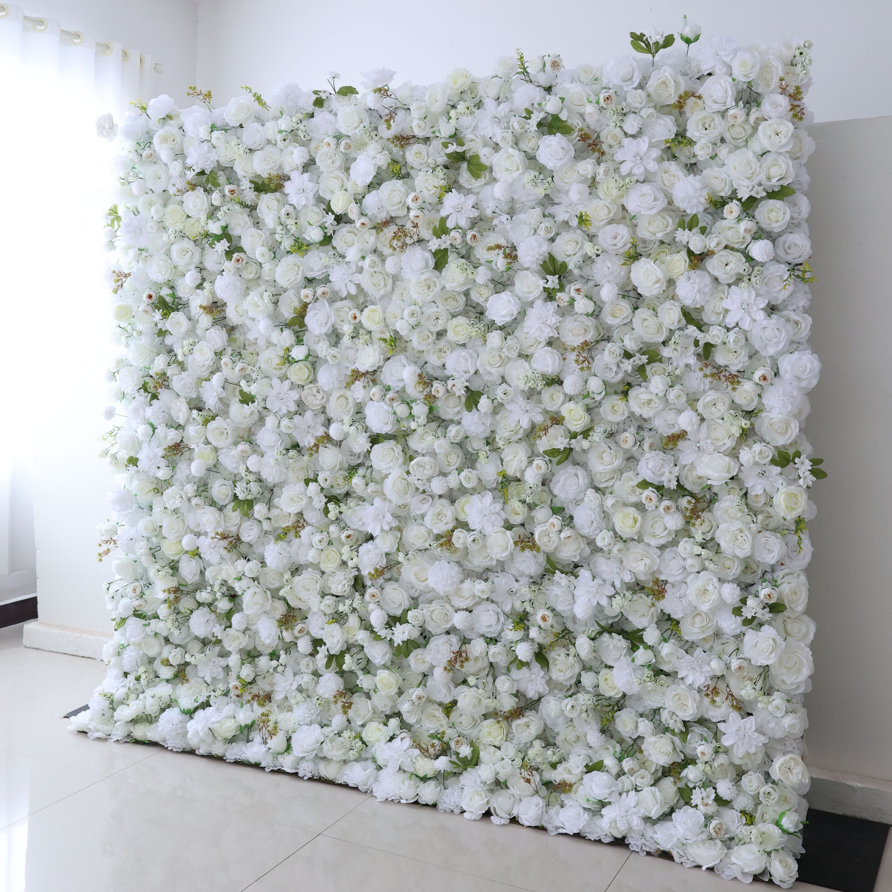 Fleurs Valar retrousser tissu fleur artificielle mur toile de fond de mariage, décor de fête florale, photographie d'événement-VF-342 