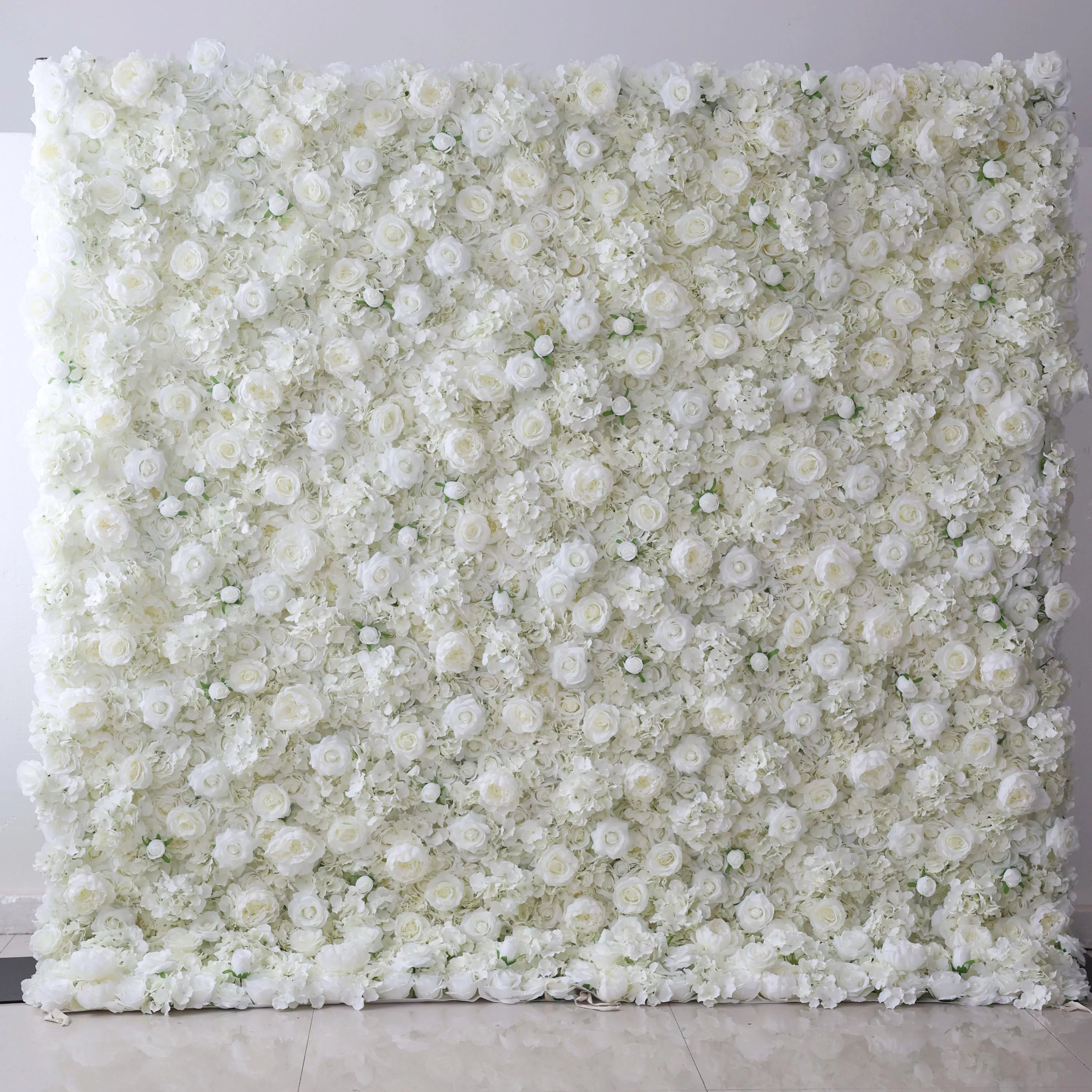 5D Roll up Artificial Flower Wall Wedding Backdrop Party Decoration