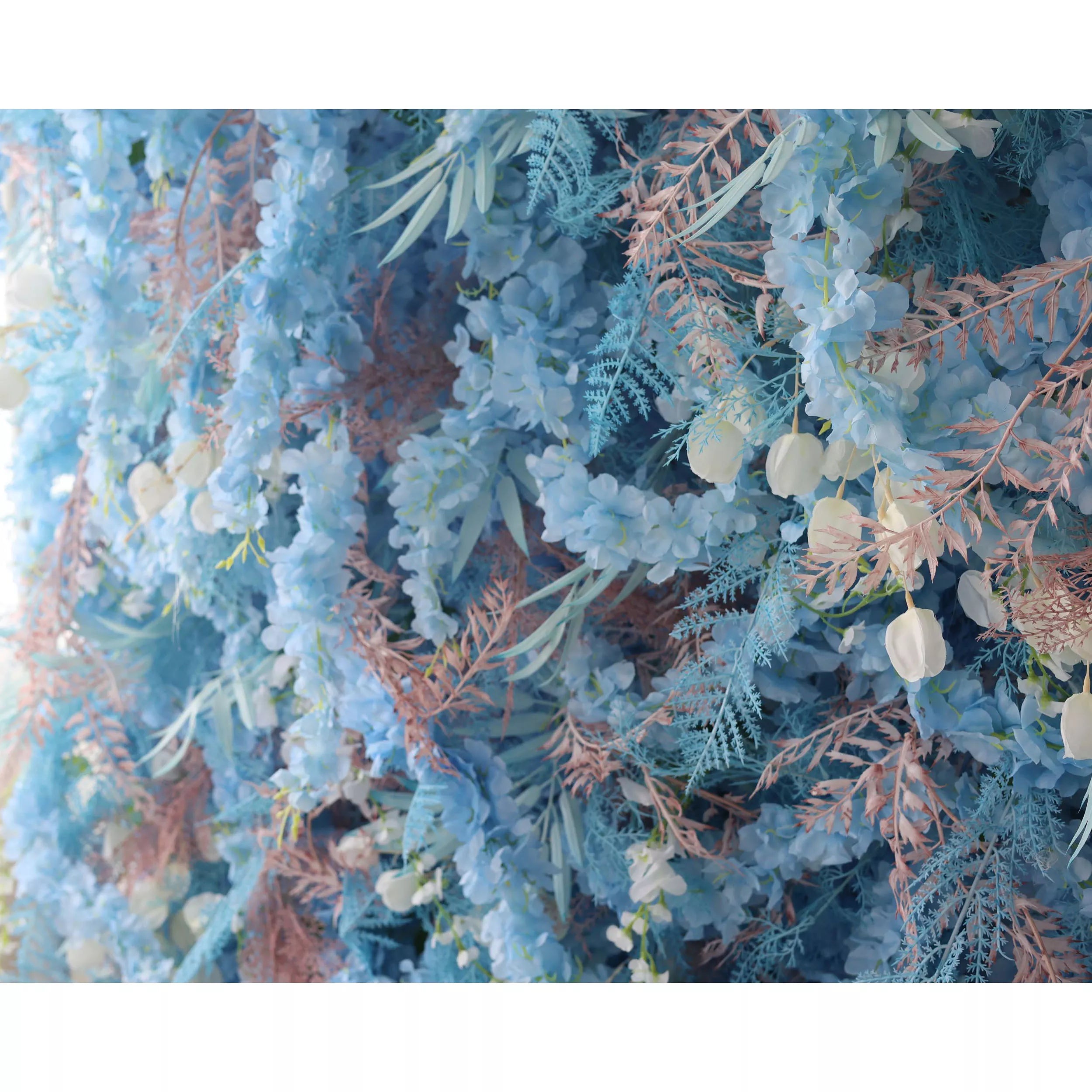 ValarFlower Toile de fond murale en corail artificiel : Azure Abyss – Collection The Tranquil Tides-VF-262