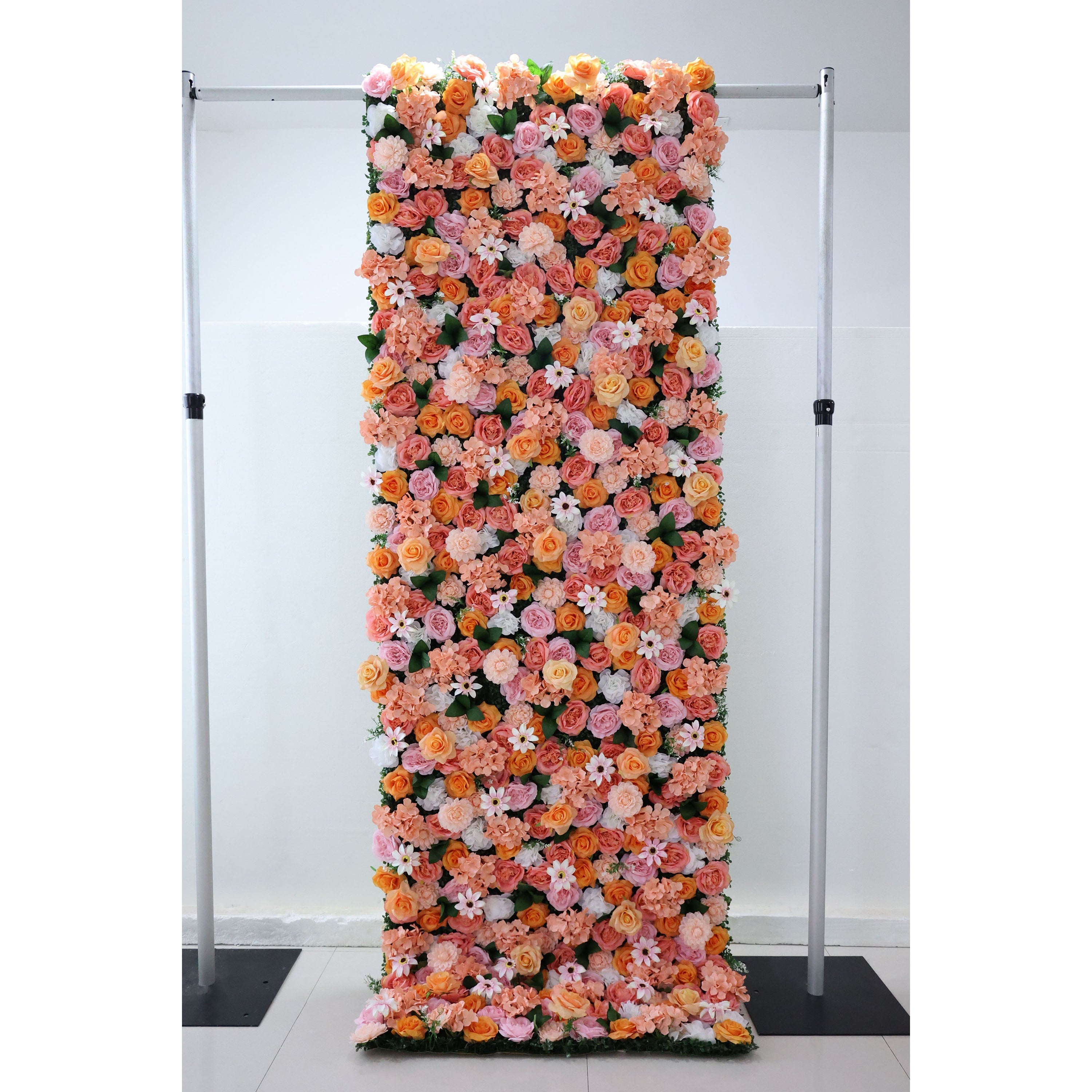 Valar Flowers roll up fabric artificial flower wall for wedding backdrop, floral design VF-3433