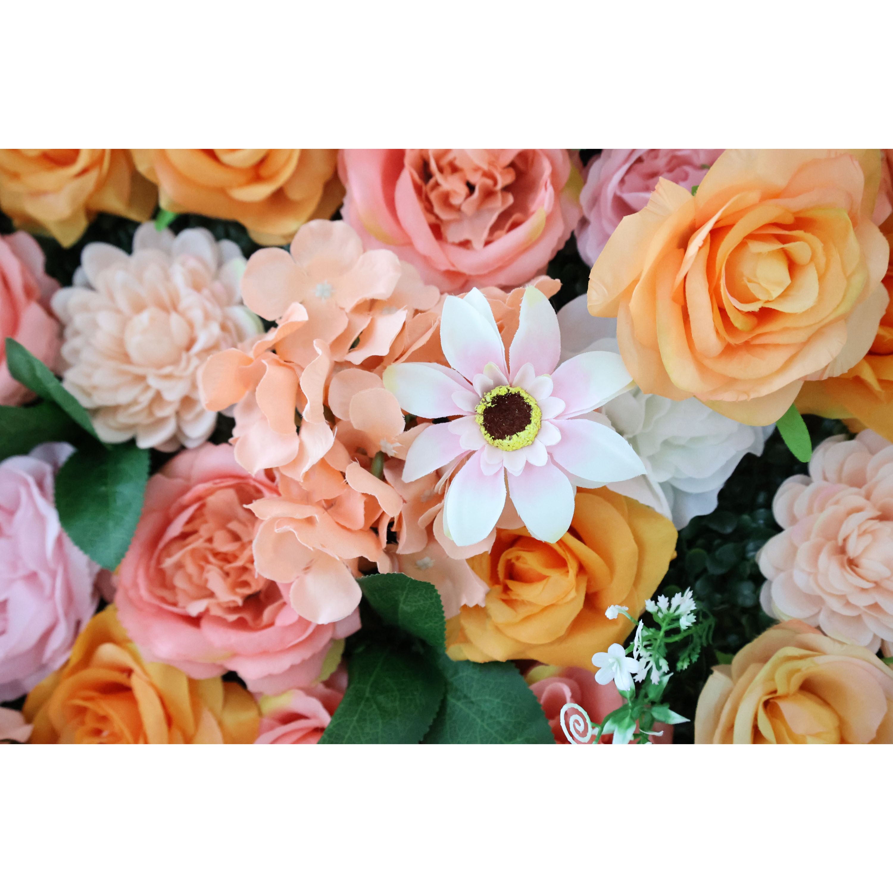 Valar Flowers roll up fabric artificial flower wall for wedding backdrop, floral design VF-3432