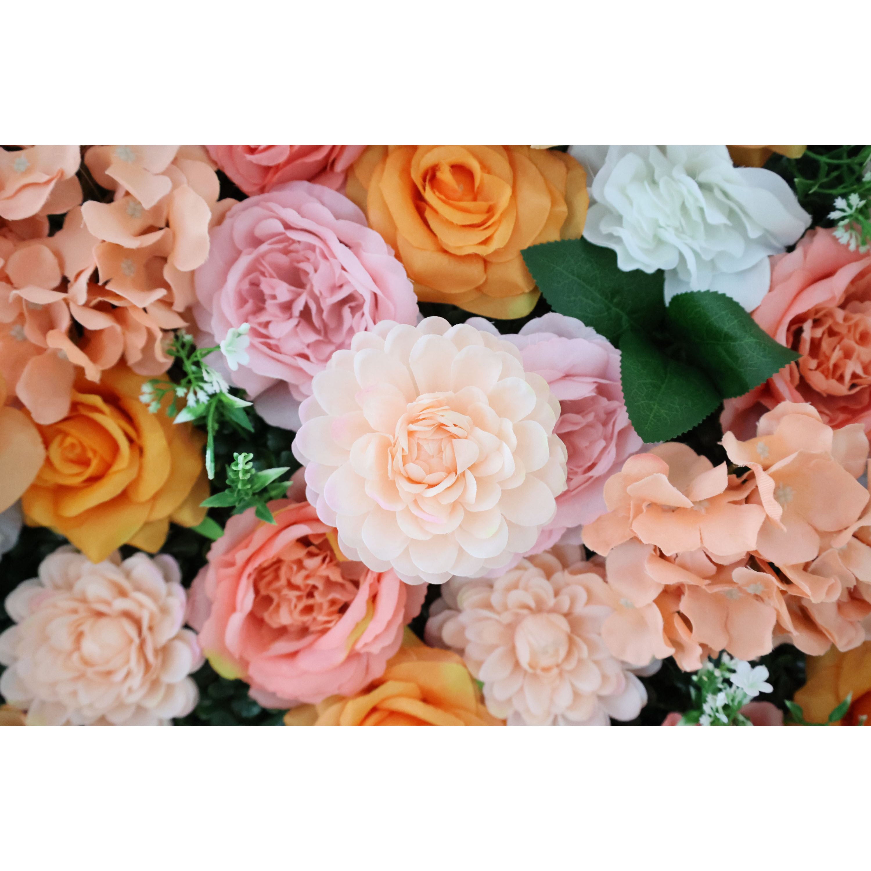 Valar Flowers roll up fabric artificial flower wall for wedding backdrop, floral design VF-3430