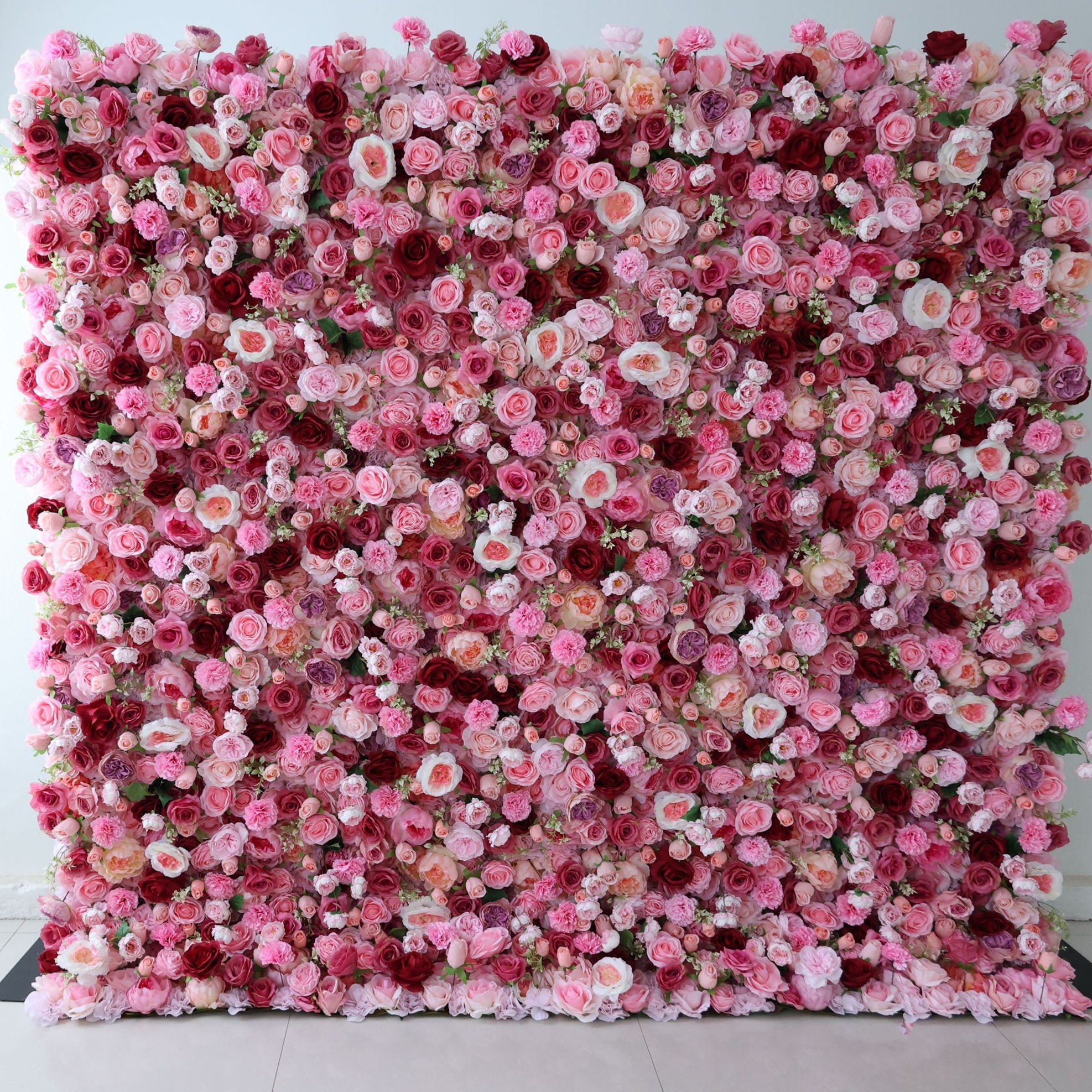 Fleurs Valar enroulables en tissu, mur de fleurs artificielles, toile de fond de mariage, décor de fête florale, photographie d'événement-VF-344 