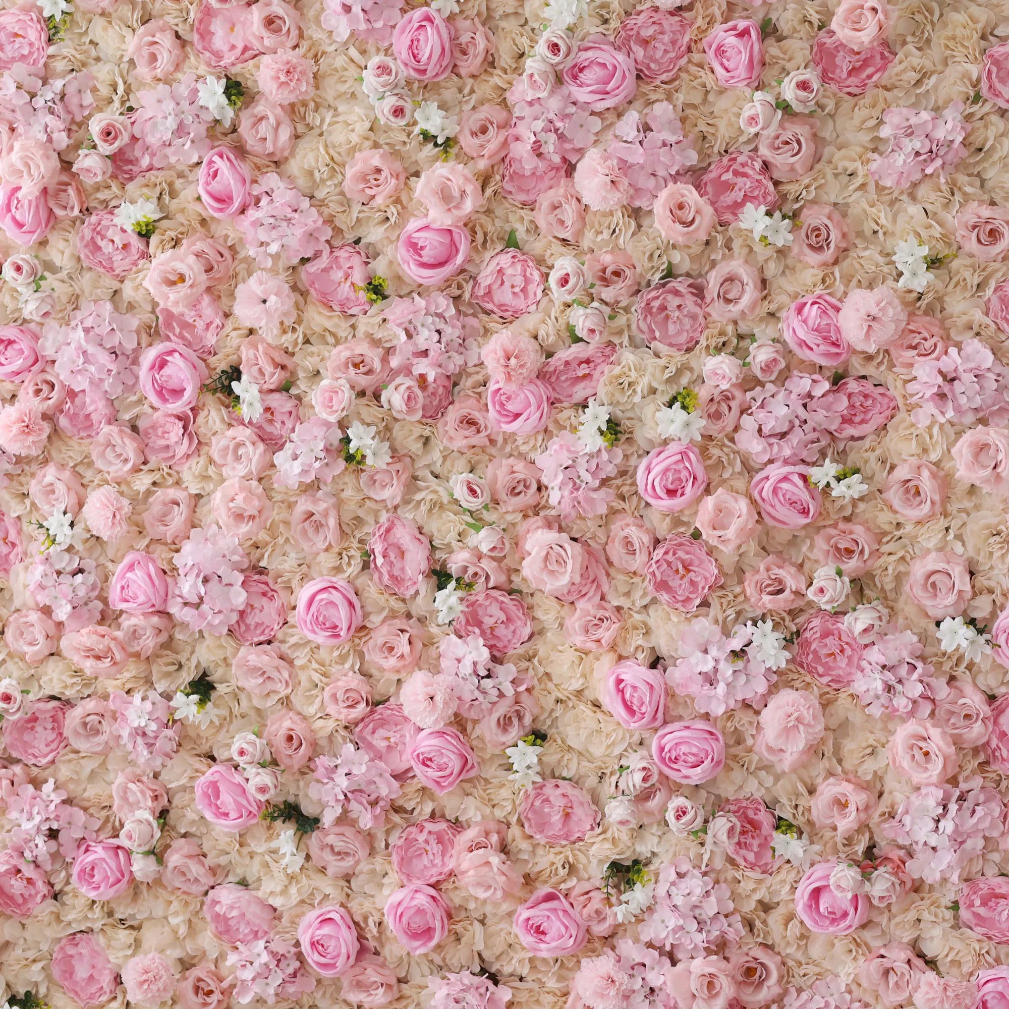 ValarFlower Toile de fond murale florale artificielle : Blossom Bliss Toile de fond murale florale artificielle : Rose rose enchantée Edition-VF-267