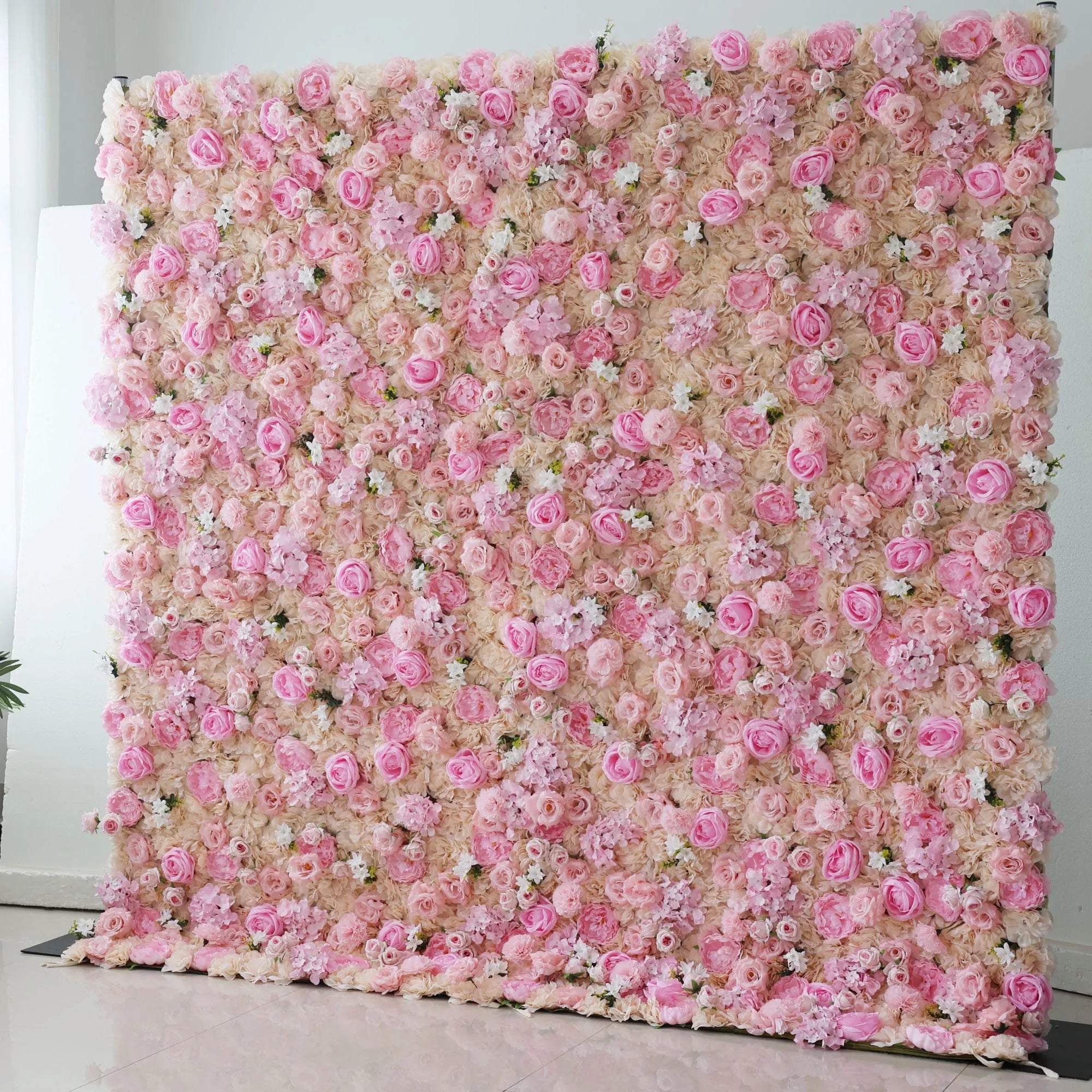 Blossom Bliss Backdrop: Immerse in a world of romantic resplendence with our Enchanted Pink Rose Edition. A backdrop radiating soft symphony and timeless tenderness.
