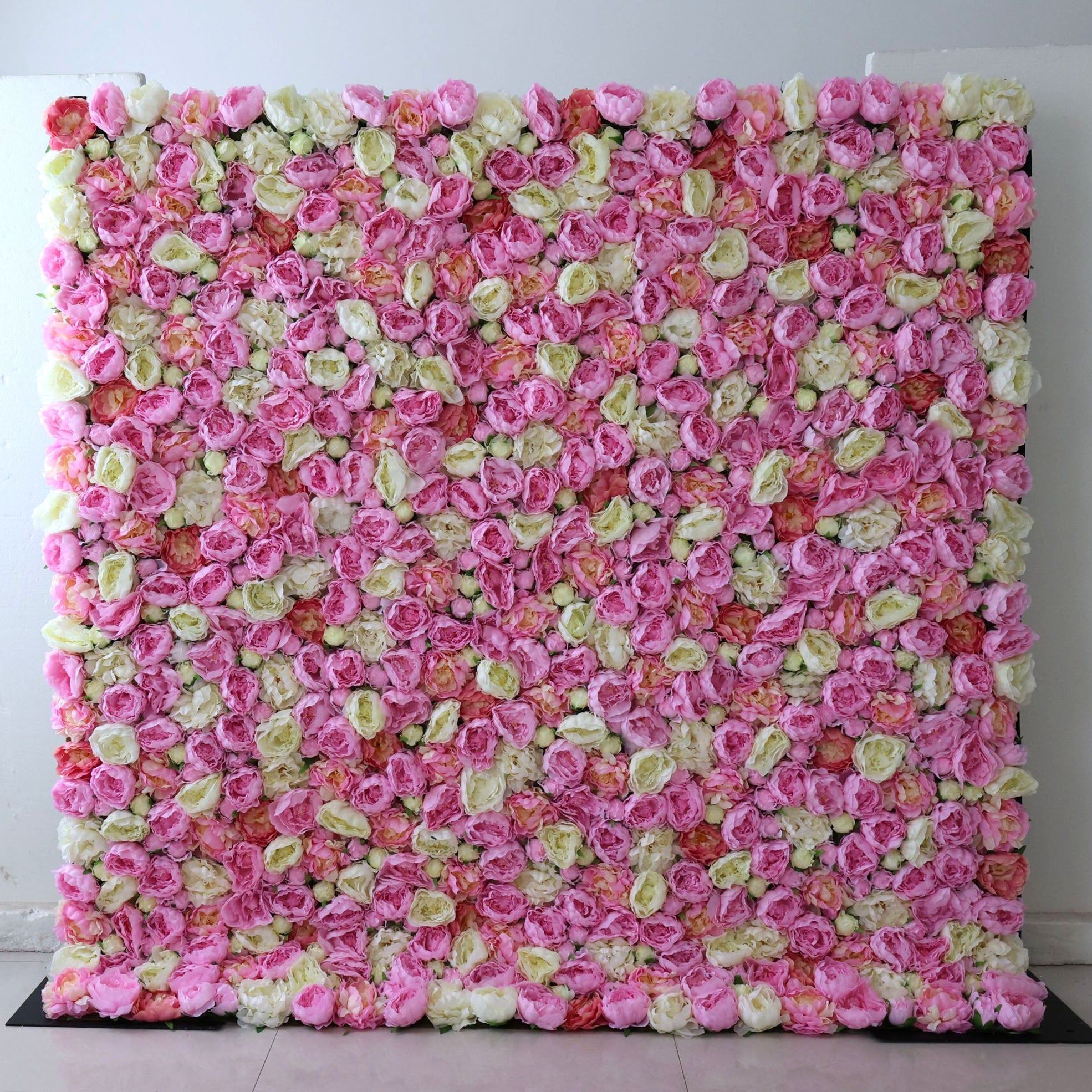 Fleurs Valar retrousser tissu fleur artificielle mur toile de fond de mariage, décor de fête florale, photographie d'événement-VF-347 