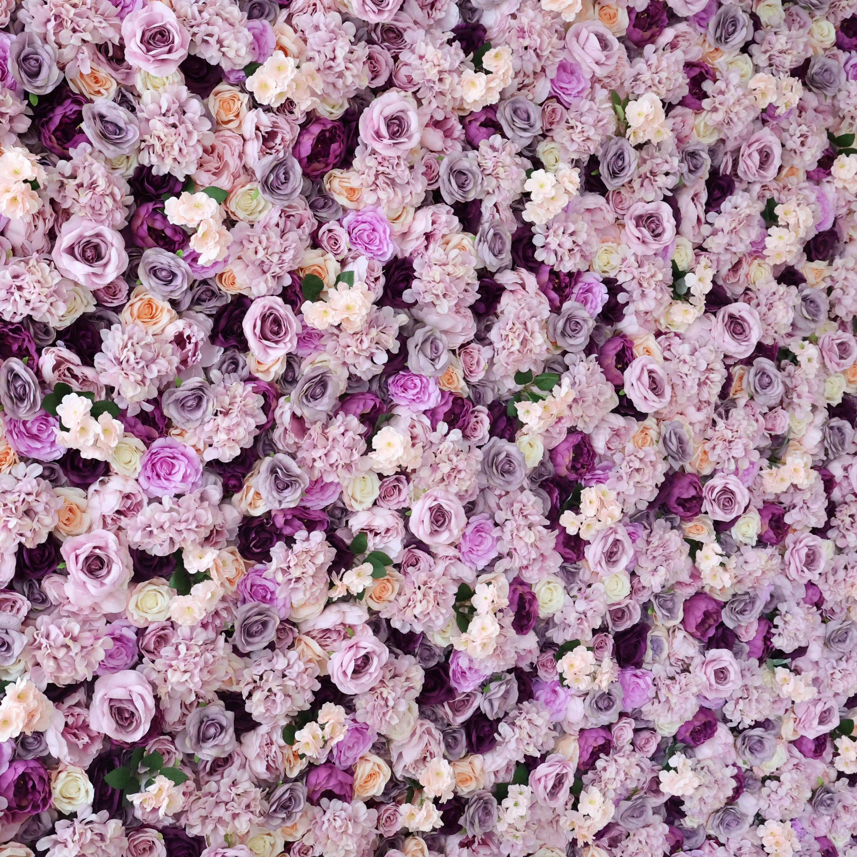 ValarFlowers Artificial Floral Wall Backdrop: Lavender Luxe: A Symphony of Serene and Soft Hues-Royal Romance: -VF-292