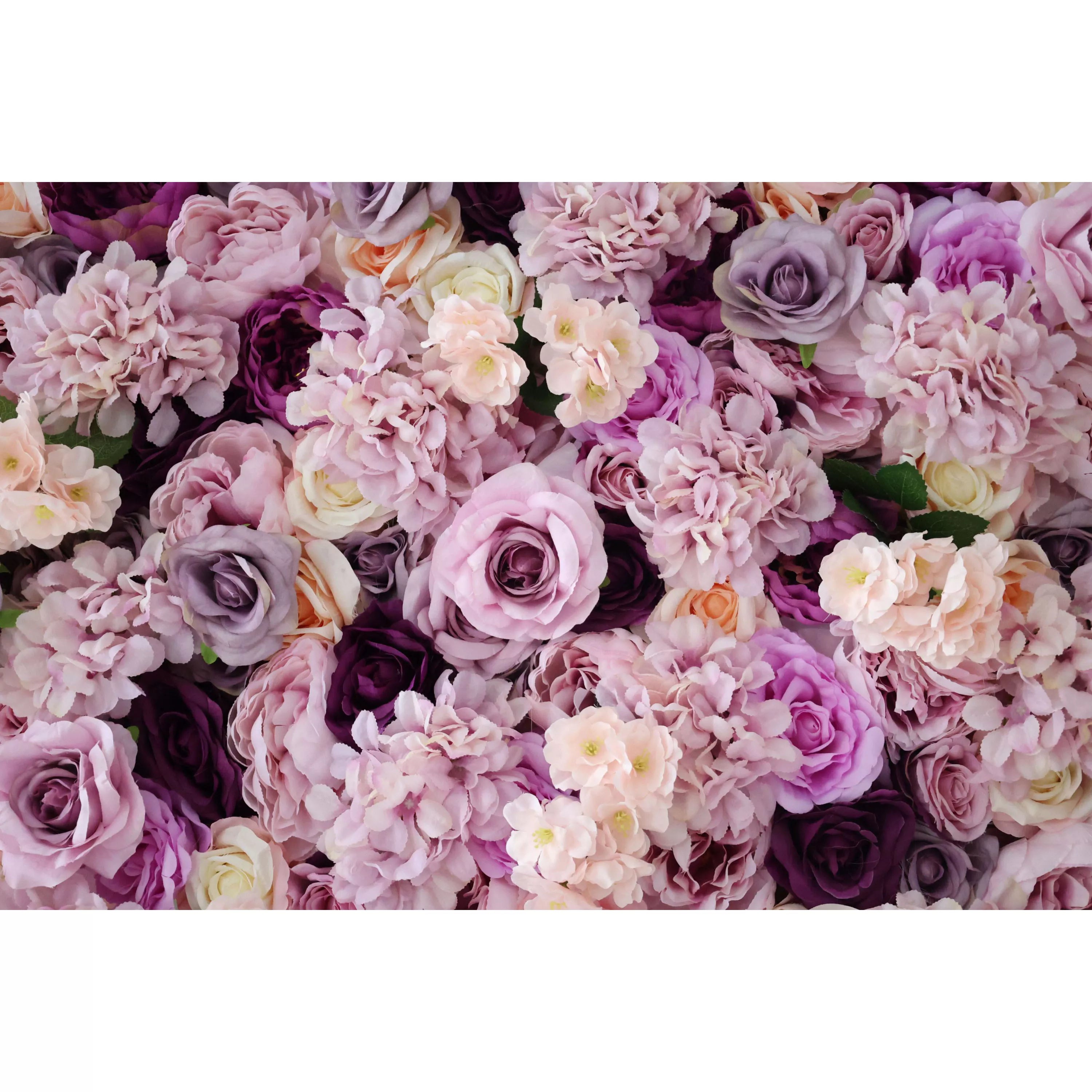 ValarFlowers Artificial Floral Wall Backdrop: Lavender Luxe: A Symphony of Serene and Soft Hues-Royal Romance: -VF-292