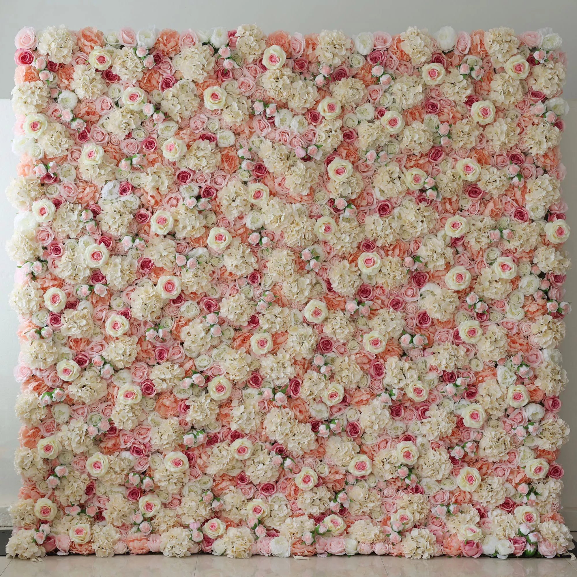 Valar Flowers Roll Up Fabric Artificial Sage Indian Red Core and Rose Taupe, Light Brown Floral Wall Wedding Backdrop, Floral Party Decor, Event Photography-VF-075