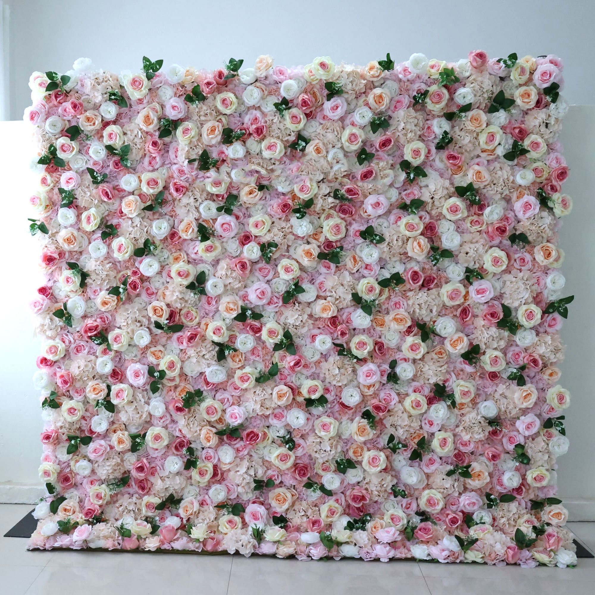 Fleurs Valar retrousser tissu fleur artificielle mur toile de fond de mariage, décor de fête florale, photographie d'événement-VF-349 