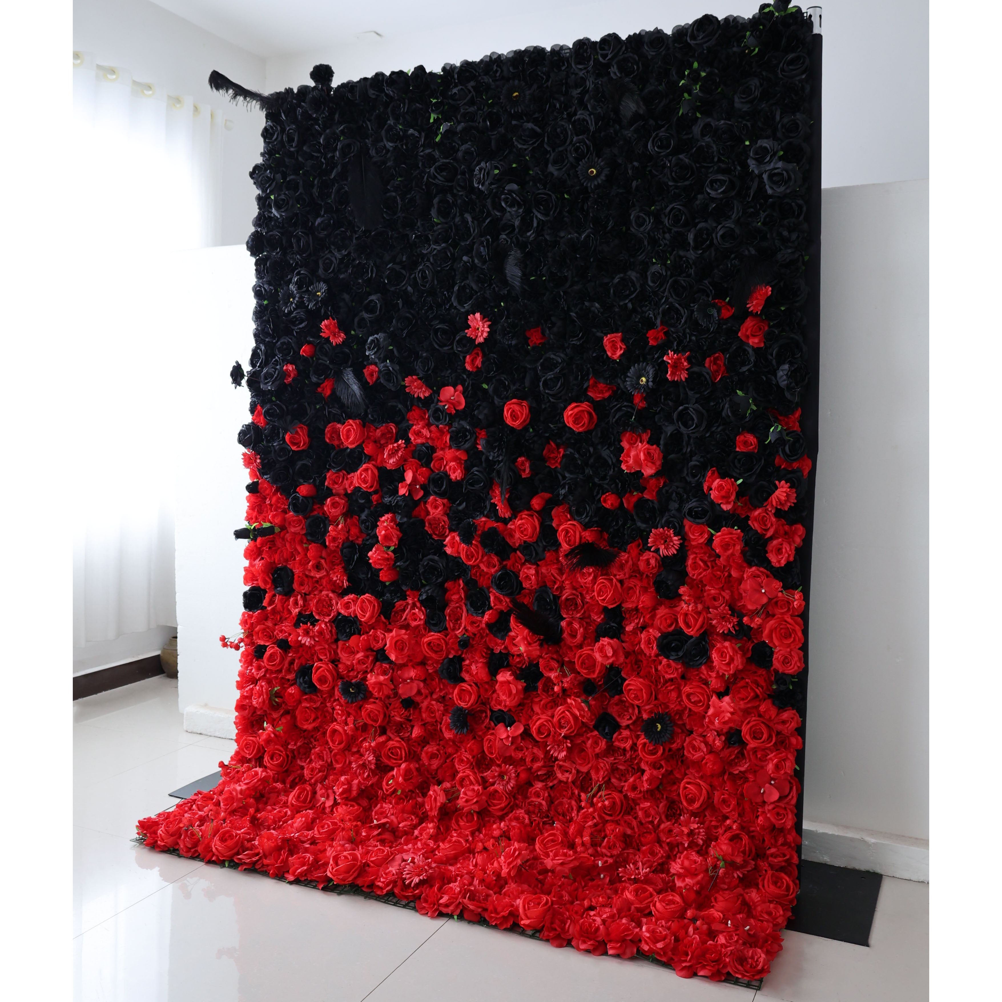 Fleurs Valar enroulables en tissu, mur de fleurs artificielles, toile de fond de mariage, décor de fête florale, photographie d'événement-VF-352 